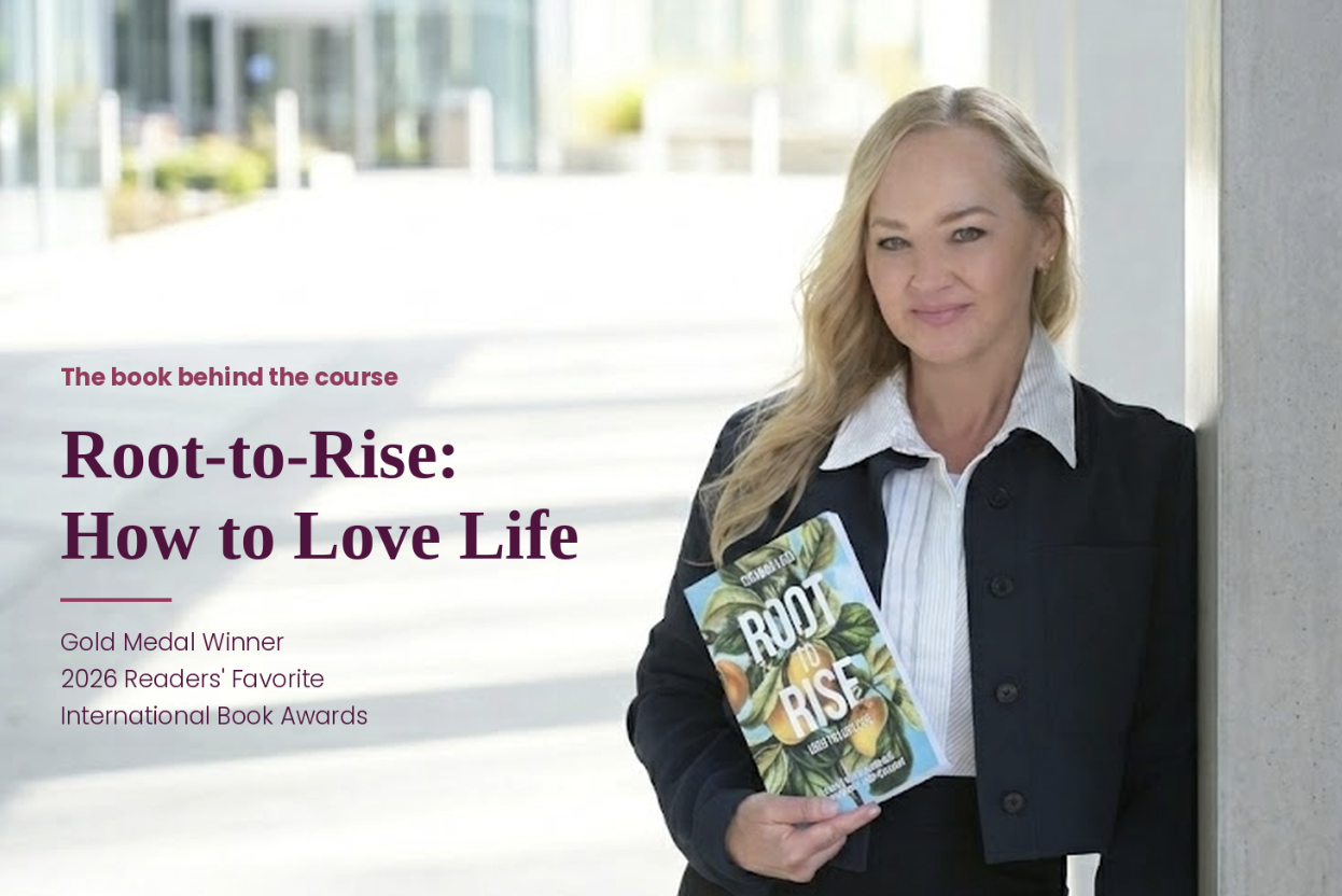Chandra Lynn holding her book, Root-to-Rise: How to Love Life, a 2026 Readers' Favorite Gold Medal winner