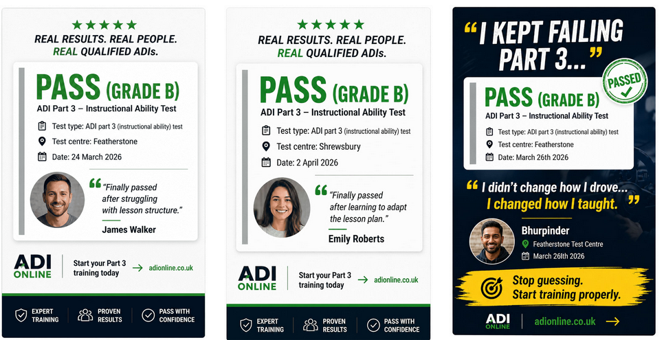 adi part 3 training lesson plans
