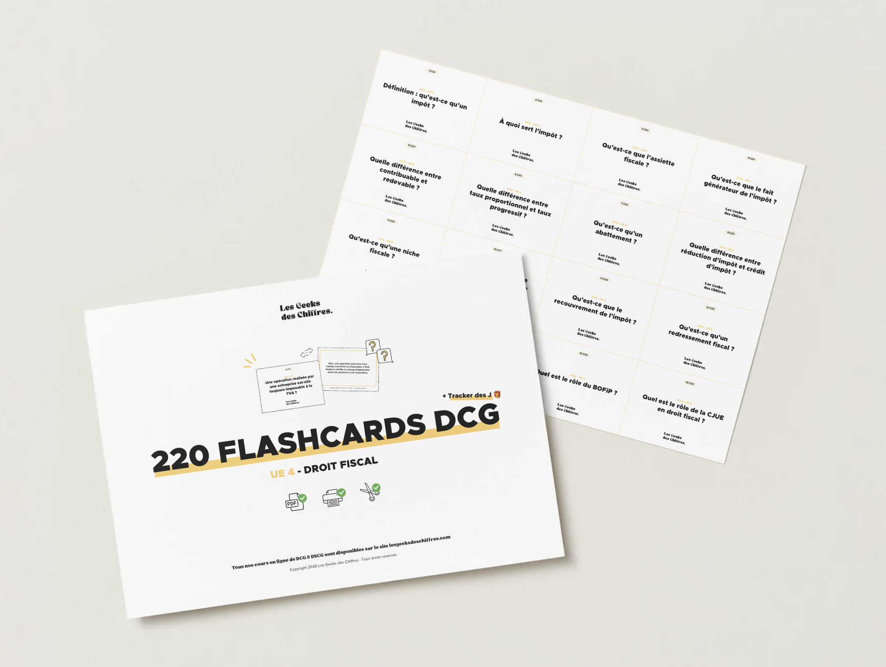 Image du produit pour 220 Flashcards DCG : UE 4 Droit Fiscal