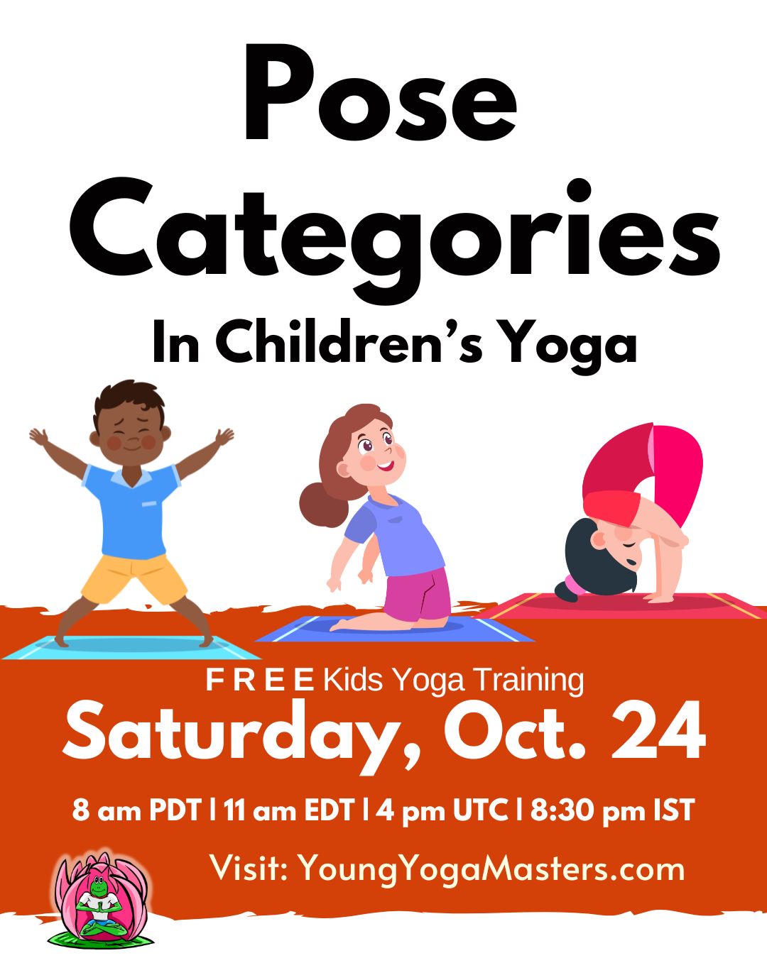 Decorative Text as below with an image of a cartoon frog doing Warrior Two Yoga post and a Leprechan dancing