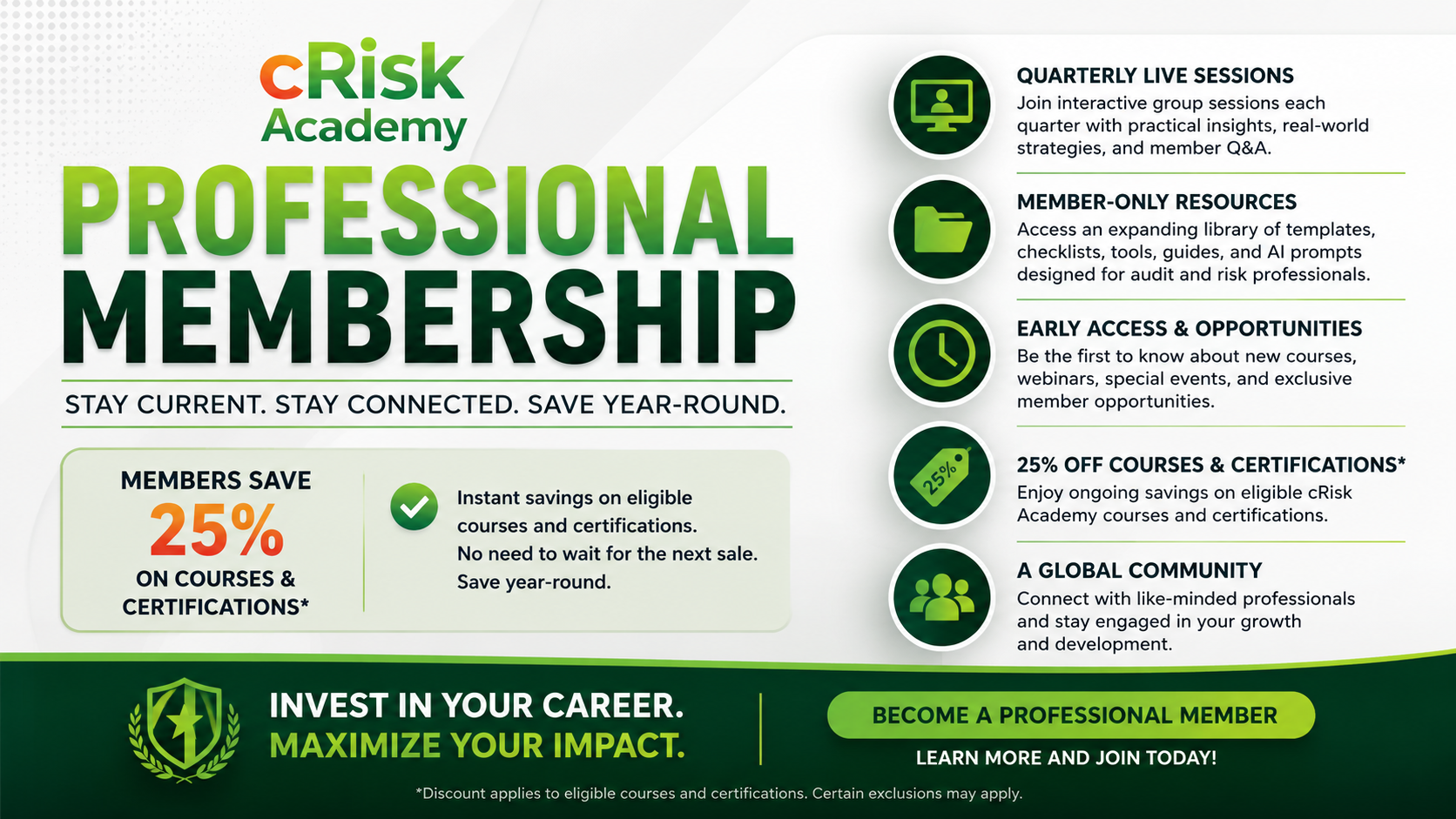 Product image for cRisk Academy Professional Membership