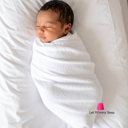 Sleeping newborn cared for by Let Mommy Sleep Night Doula