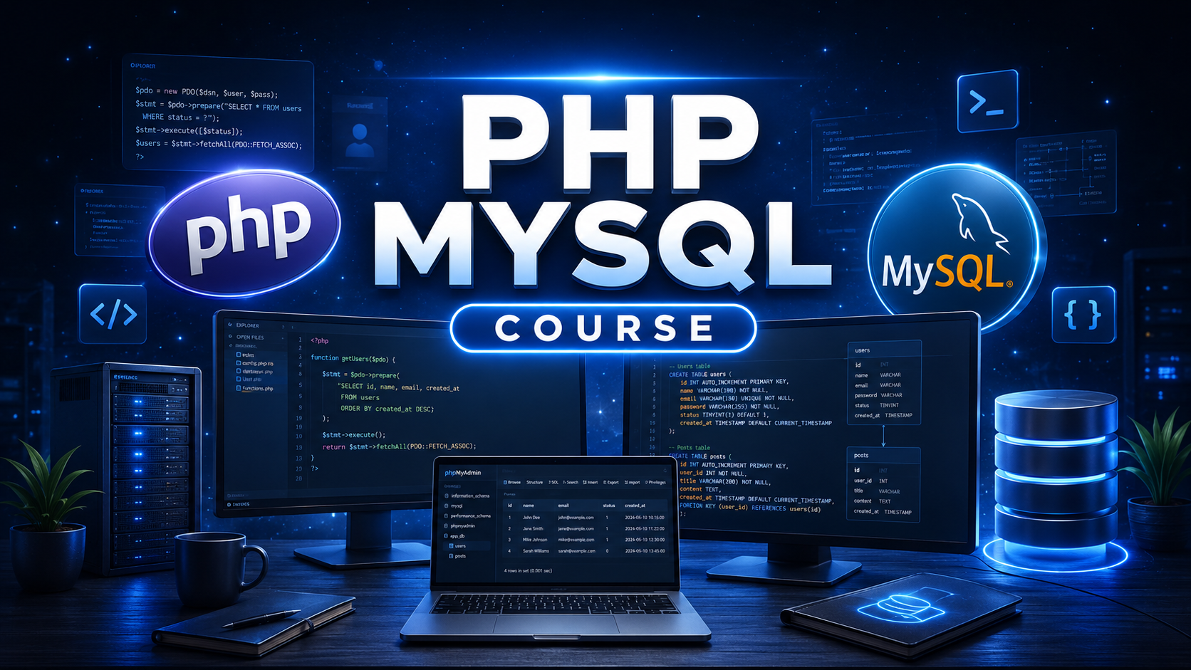 Product image for PHP and MySQL Foundations