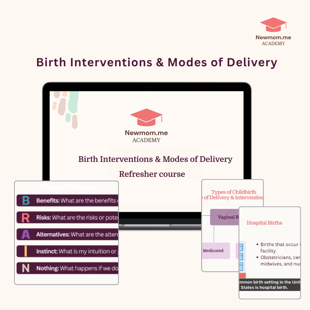 Product image for Birth Interventions & Modes of Delivery: A Refresher for Doulas