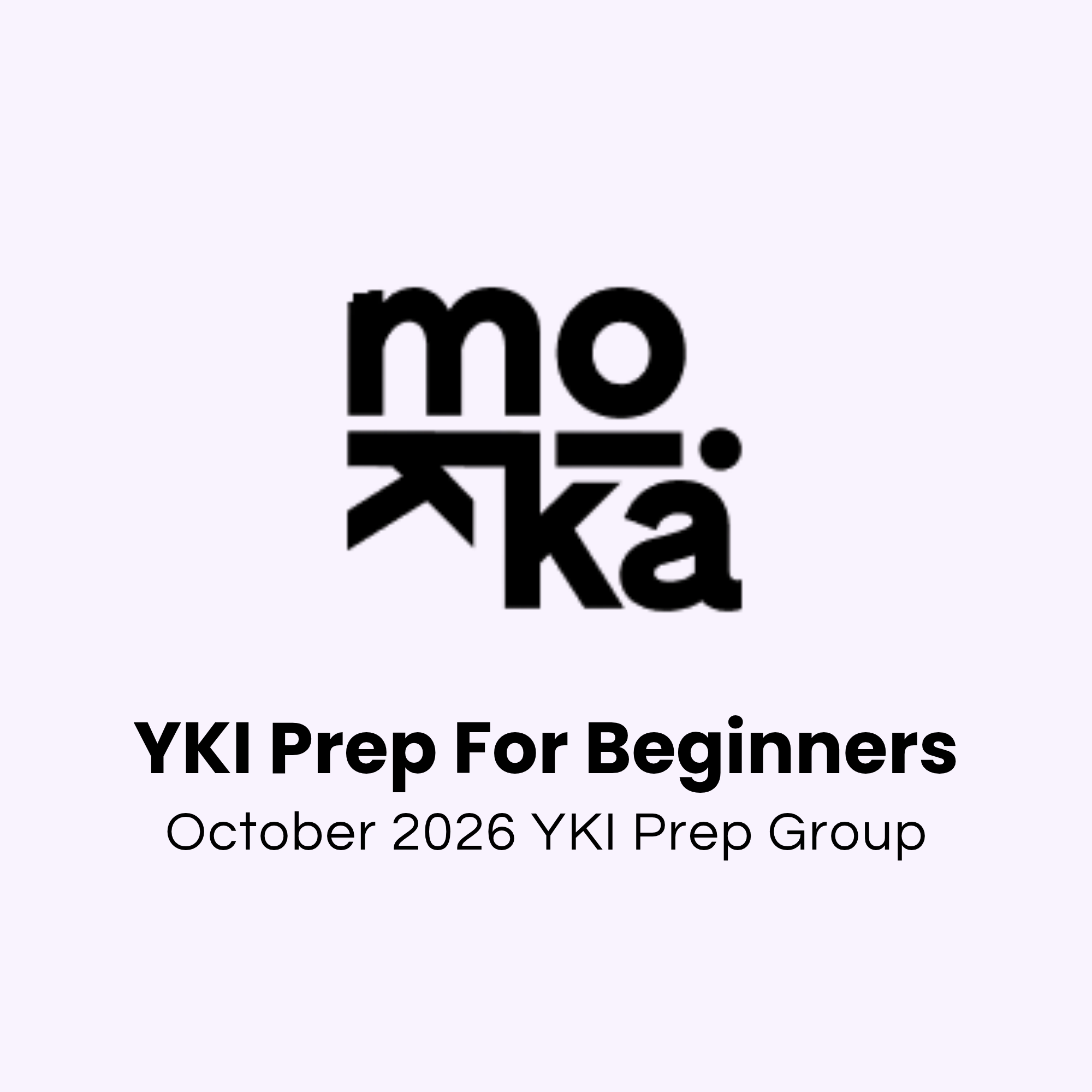 Product image for YKI Test Preparation for Beginners | October 2026