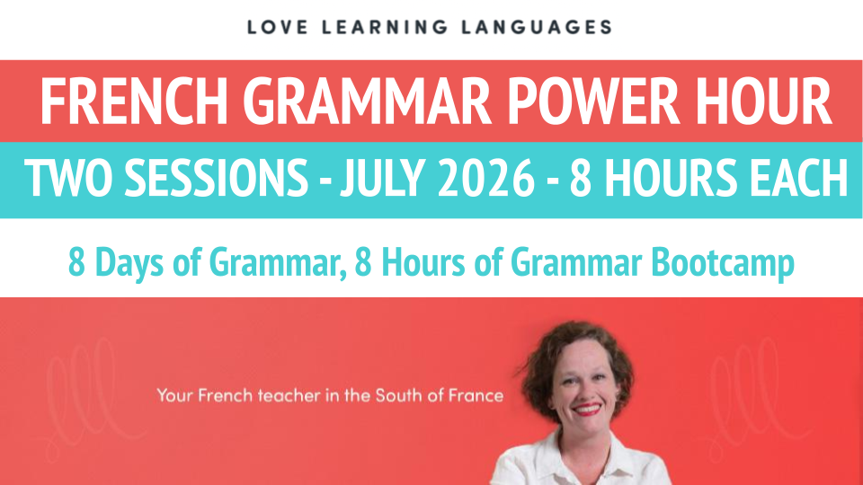 Product image for Sessions 1 and 2 Bundle - French Grammar Power Hour Bootcamp - July 2026