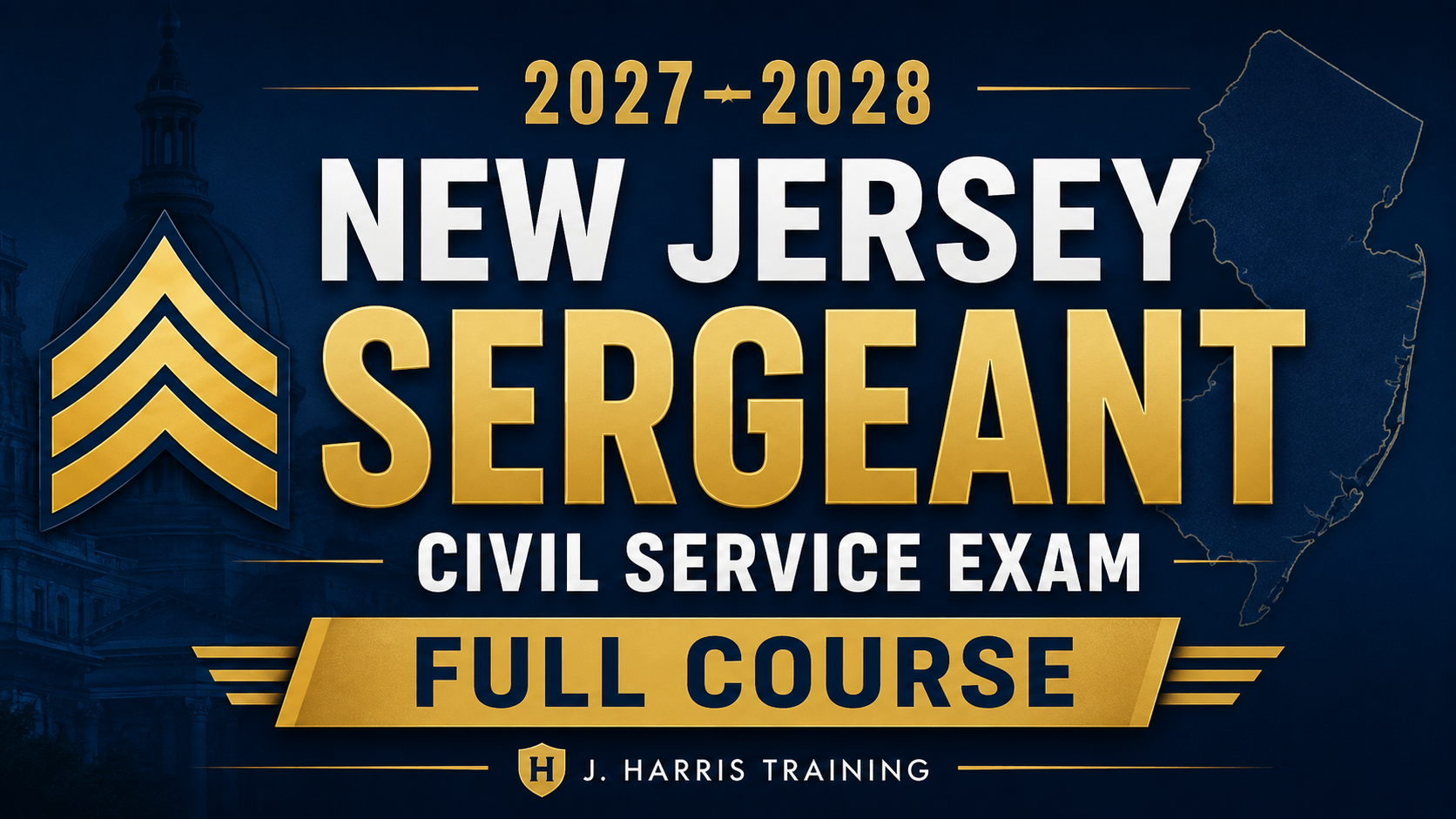 Product image for 2027 NJ CIVIL SERVICE (MUNICIPAL Sergeant) Full Course