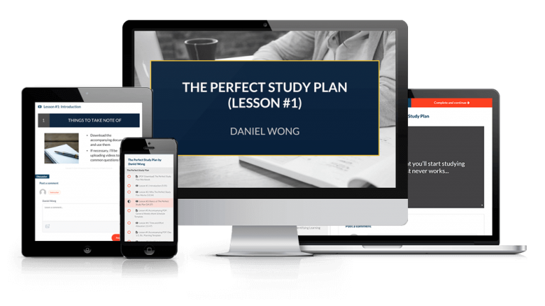Product image for The Perfect Study Plan by Daniel Wong (With 5 Bonuses)
