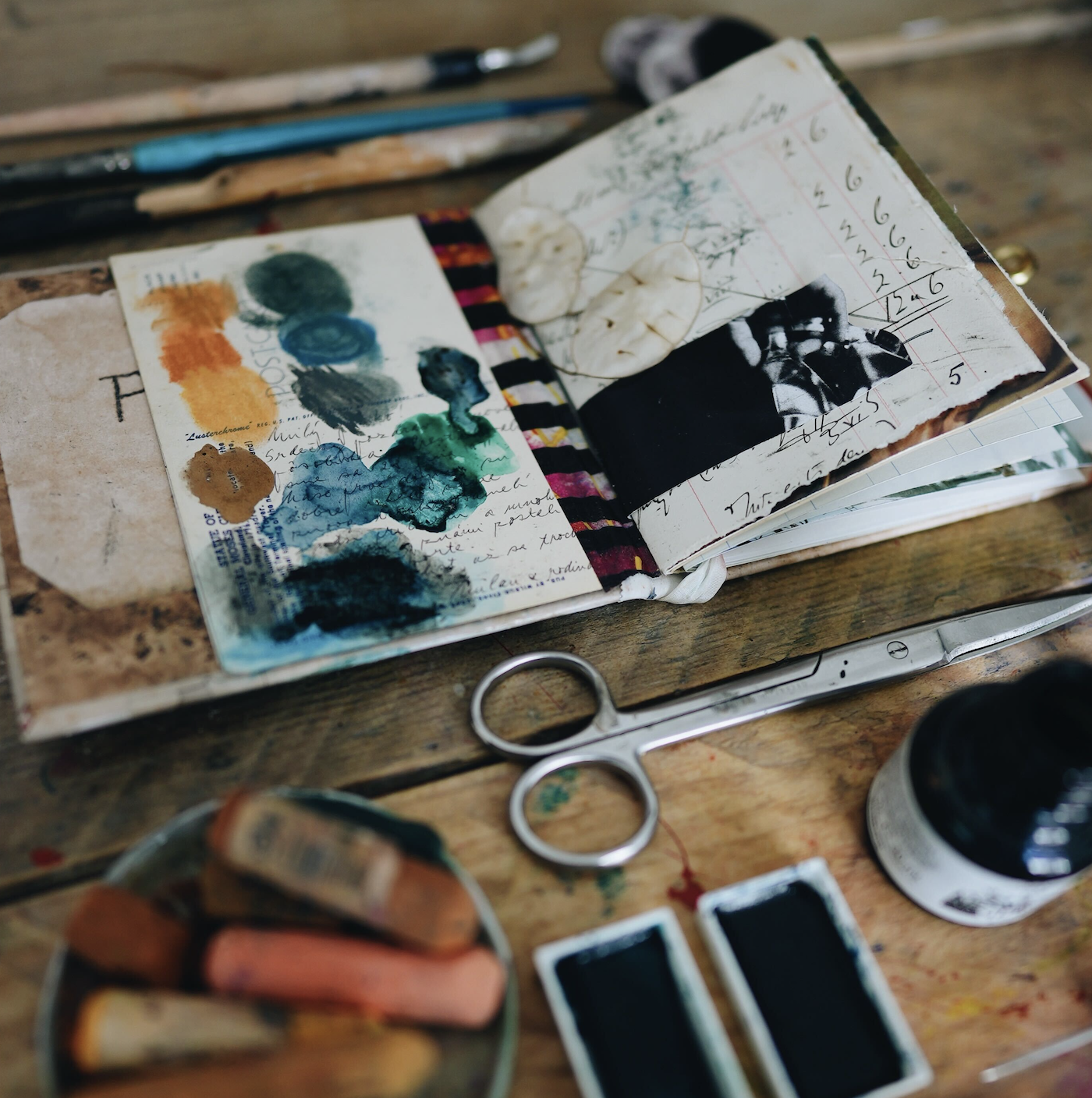 Breathing exercises combined with creative practice