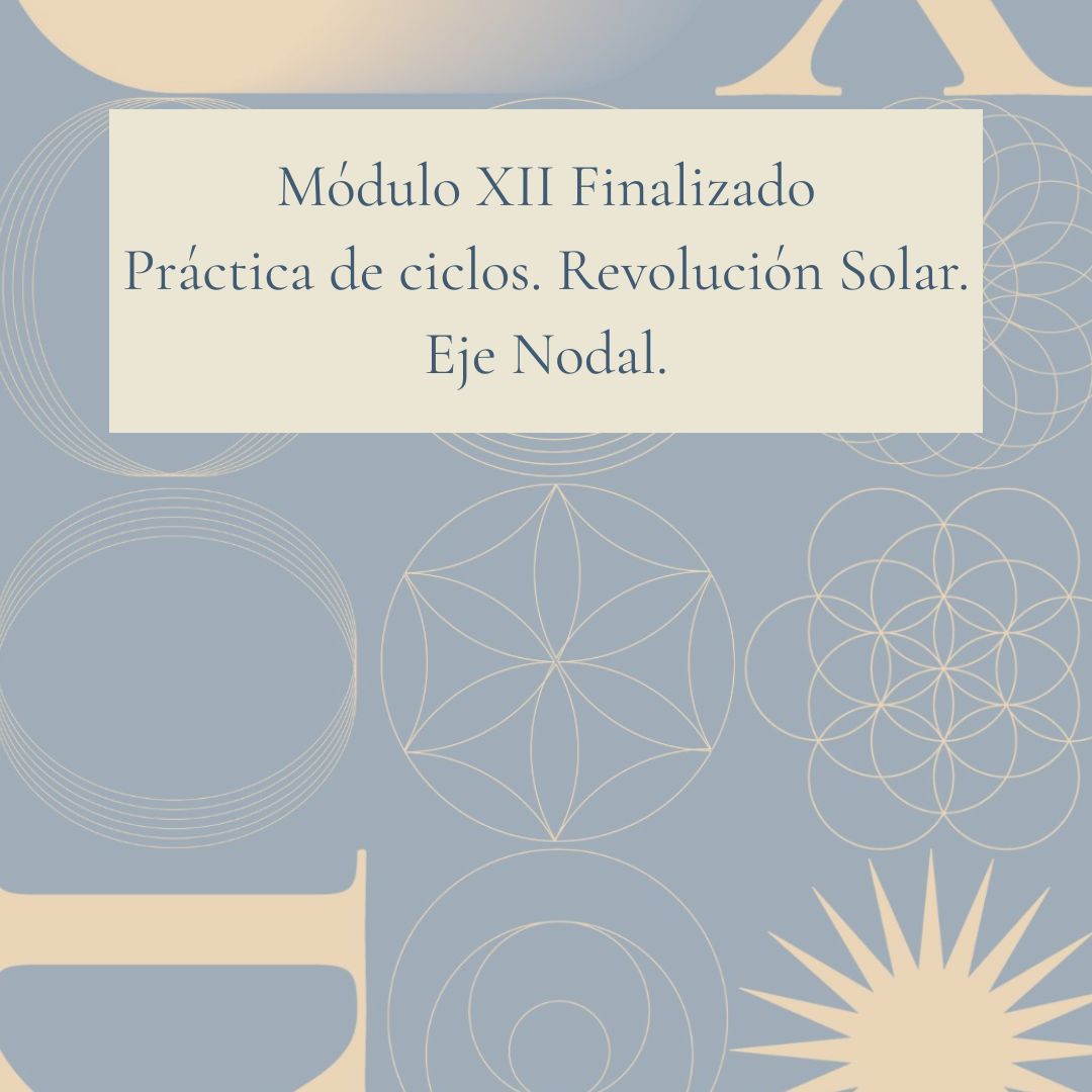 Product image for Módulo XII Finalizado - Práctica de Ciclos. Revolución Solar. Eje Nodal.