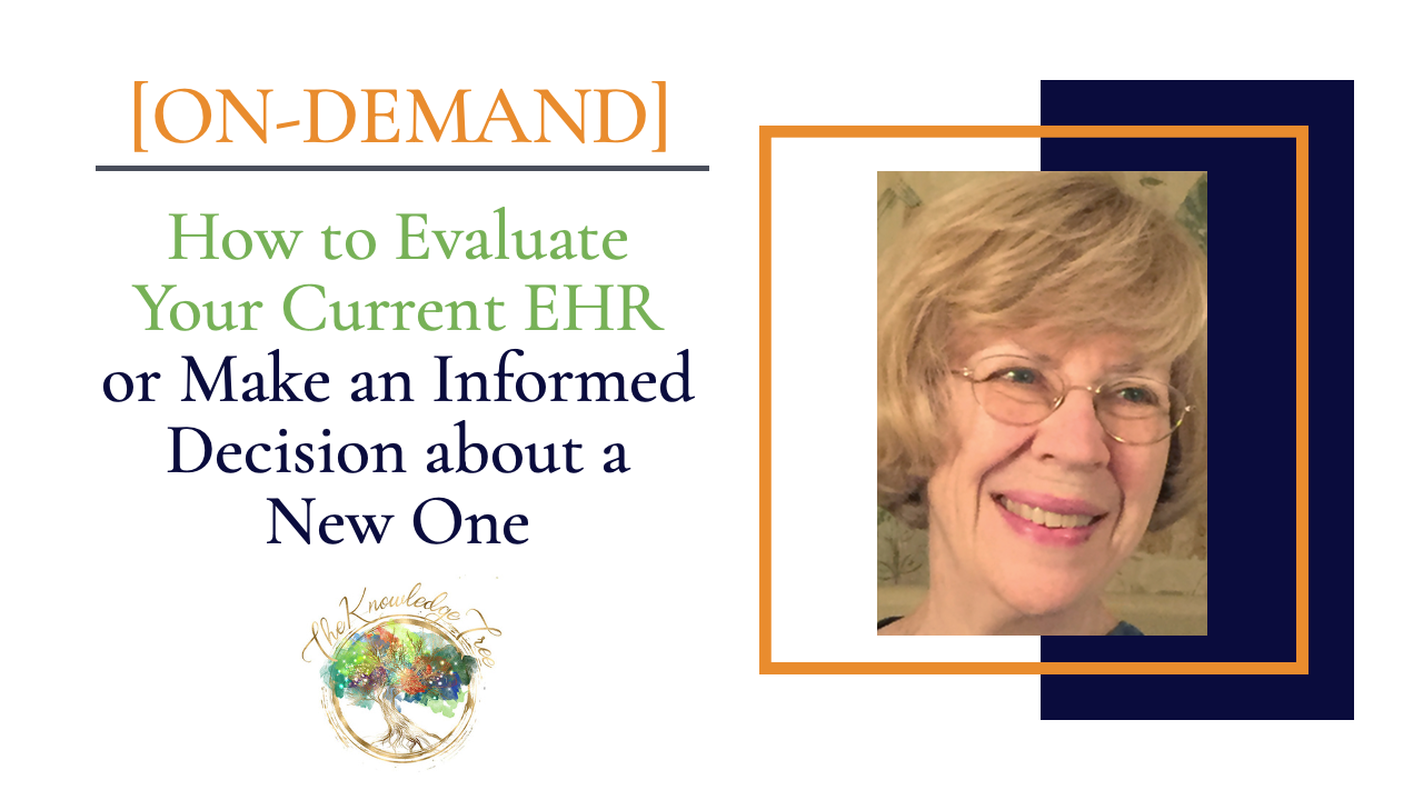 How to Evaluate Your Current EHR or Make an Informed Decision about a New One On-Demand CE Webinar for therapists, counselors, psychologists, social workers, marriage and family therapists
