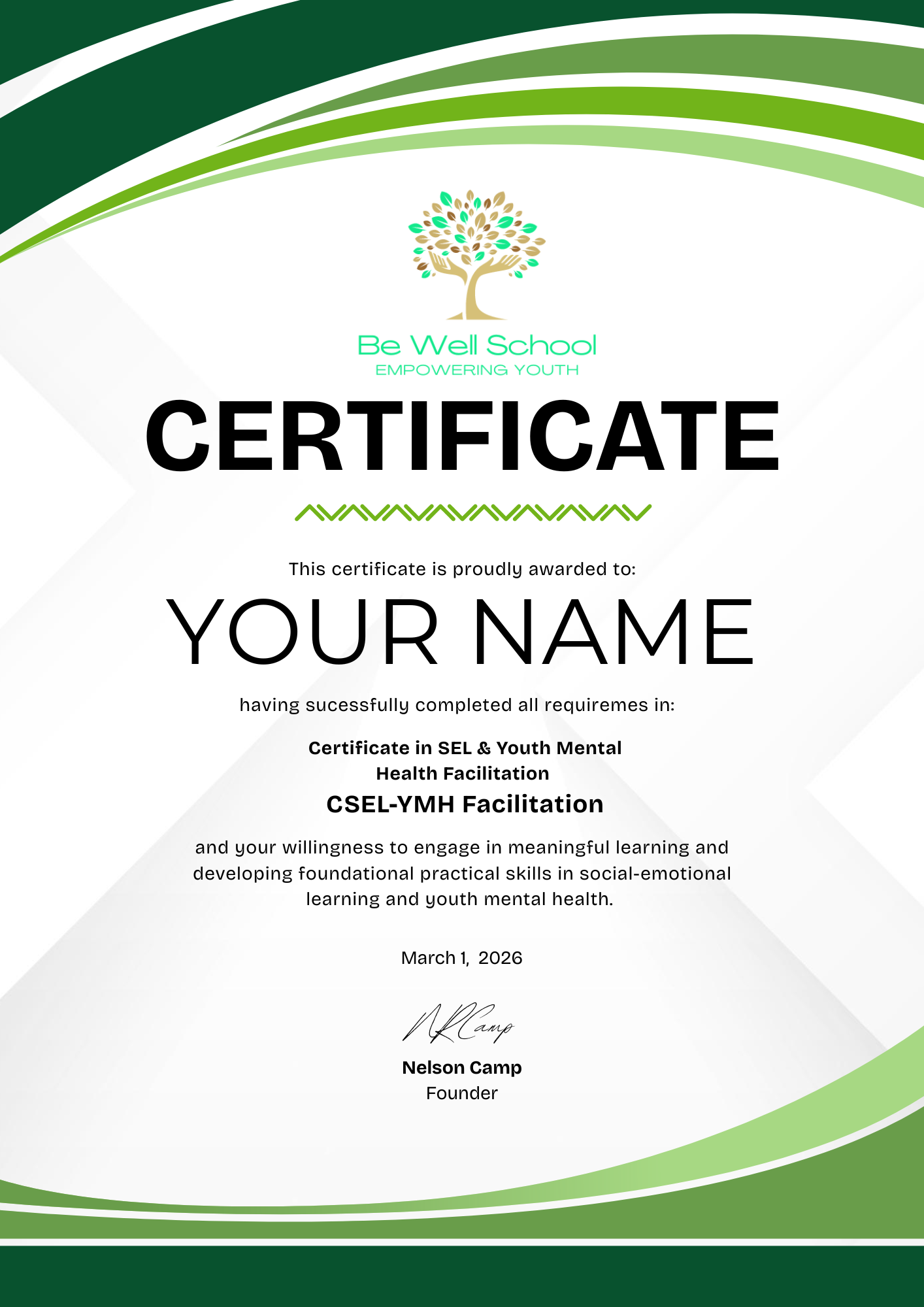 Product image for Certificate in SEL & Youth Mental Health Facilitation (CSEL-YMH Facilitation) (LEVEL 2)