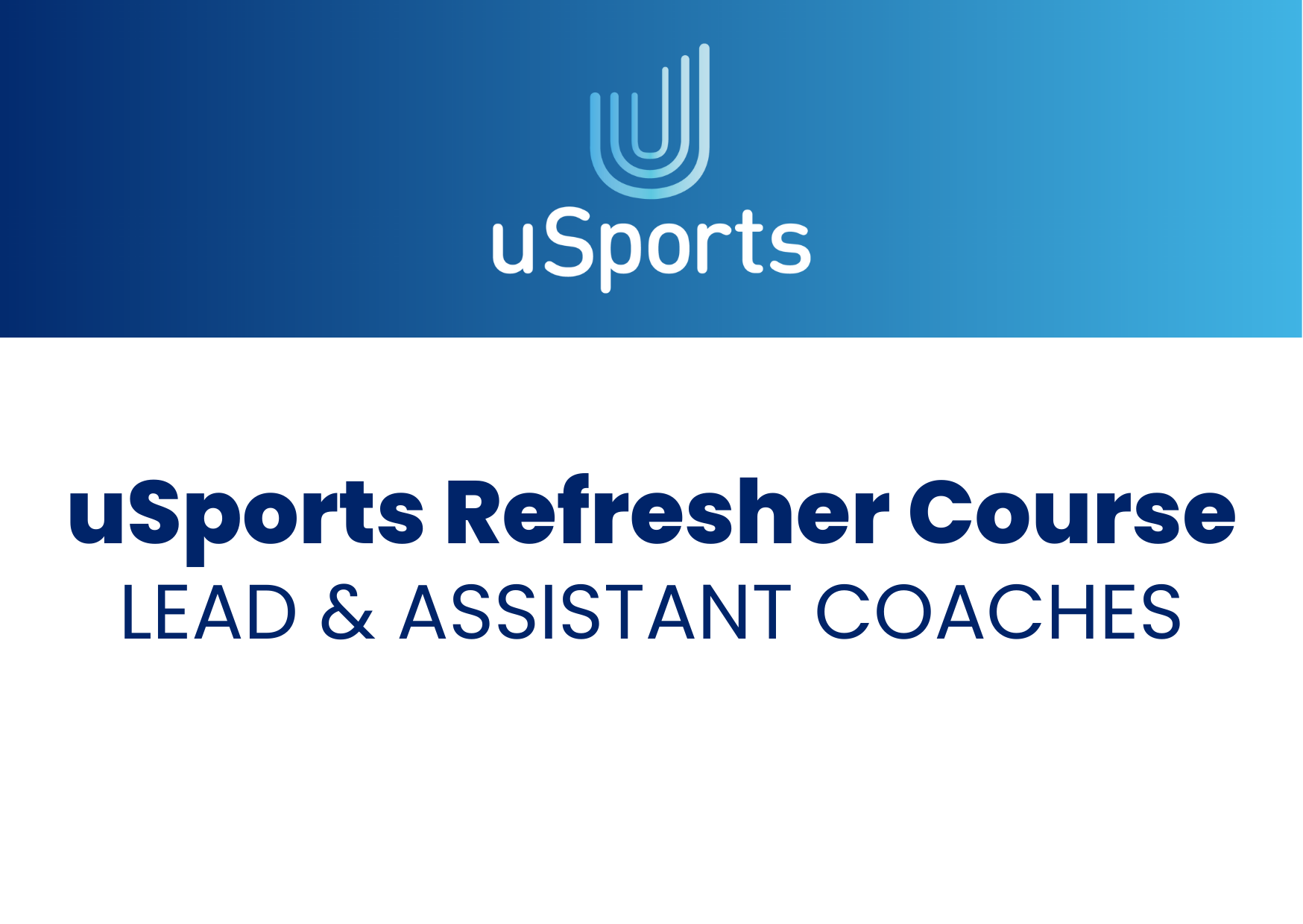 Product image for uSports | Refresher Course