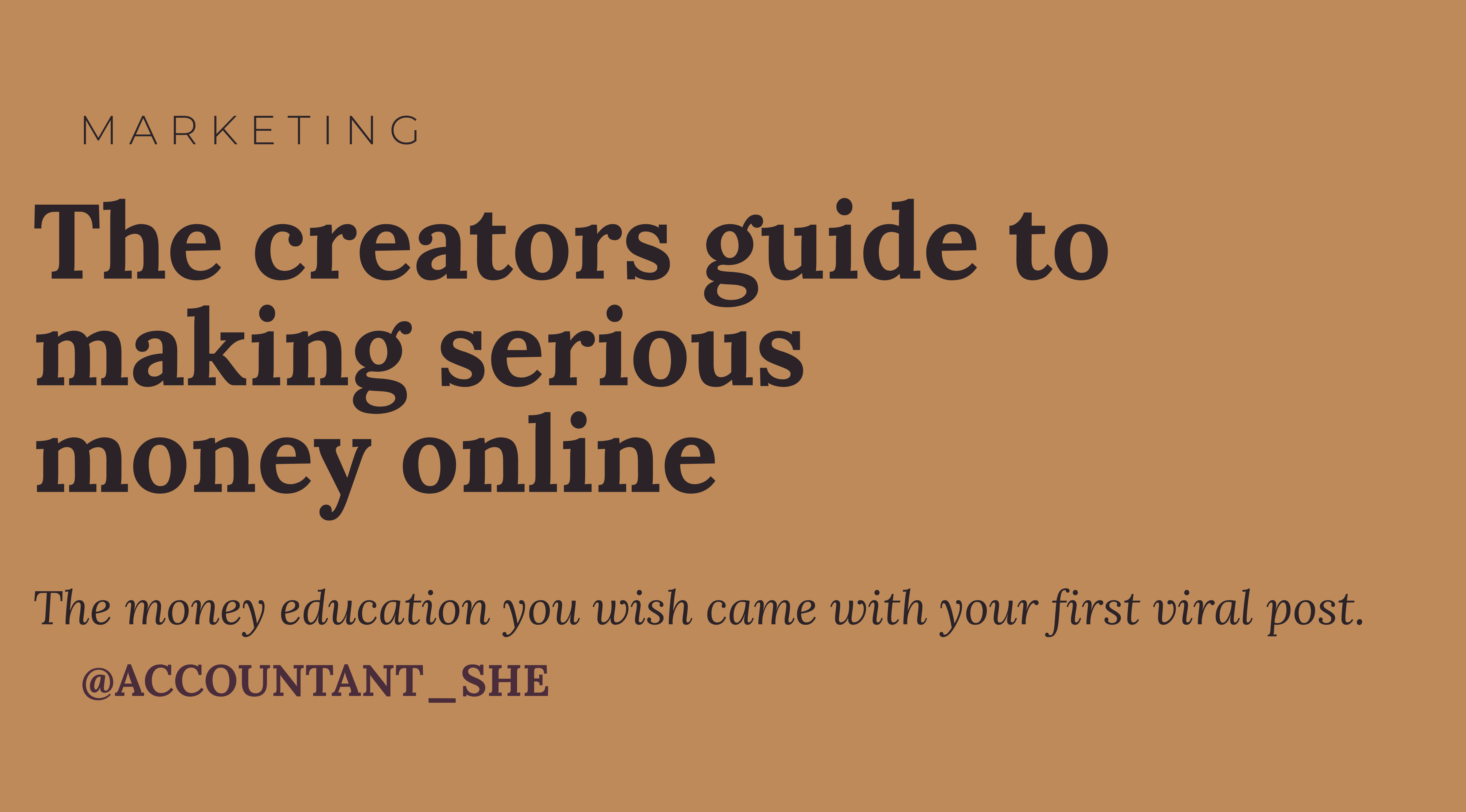 Product image for The creators guide to making serious money online