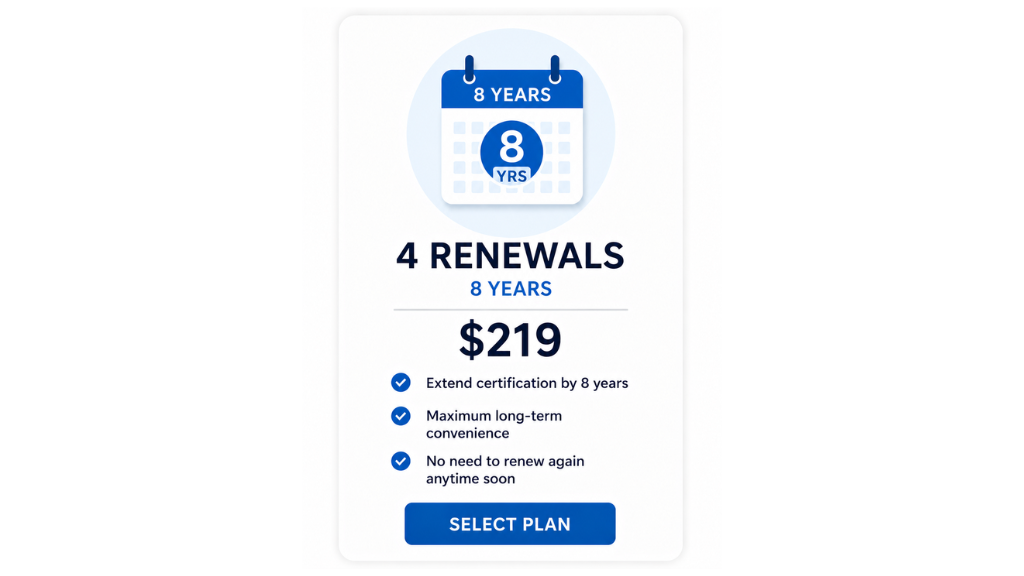 Product image for 4 Renewal (8 Years)