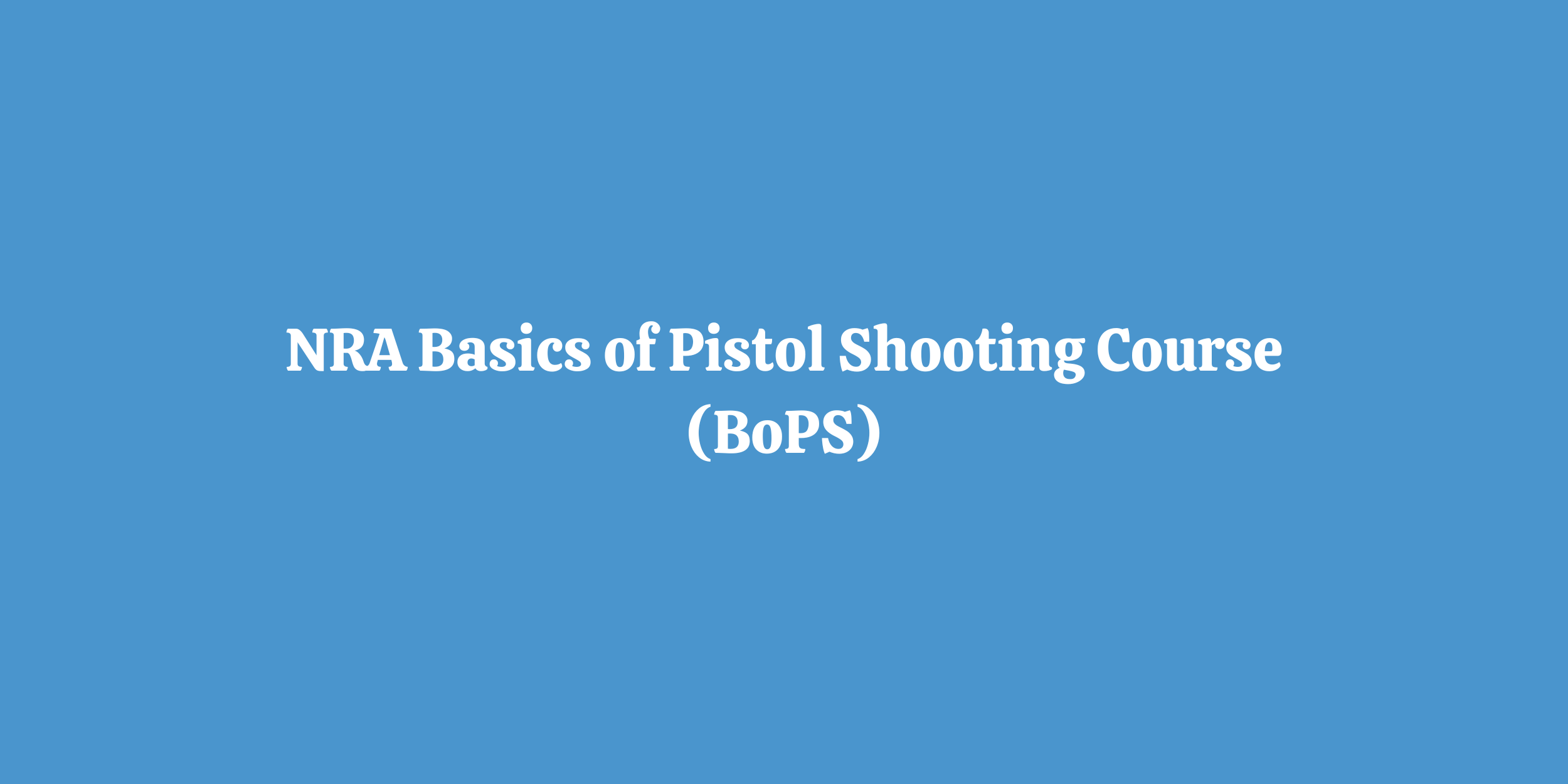 Product image for NRA Basics of Pistol Shooting