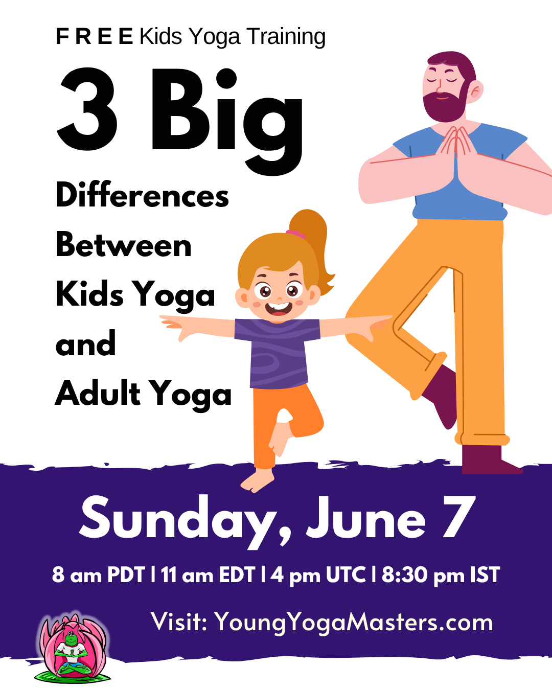 Decorative Text as below with an image of a cartoon frog doing Warrior Two Yoga post and a Leprechan dancing