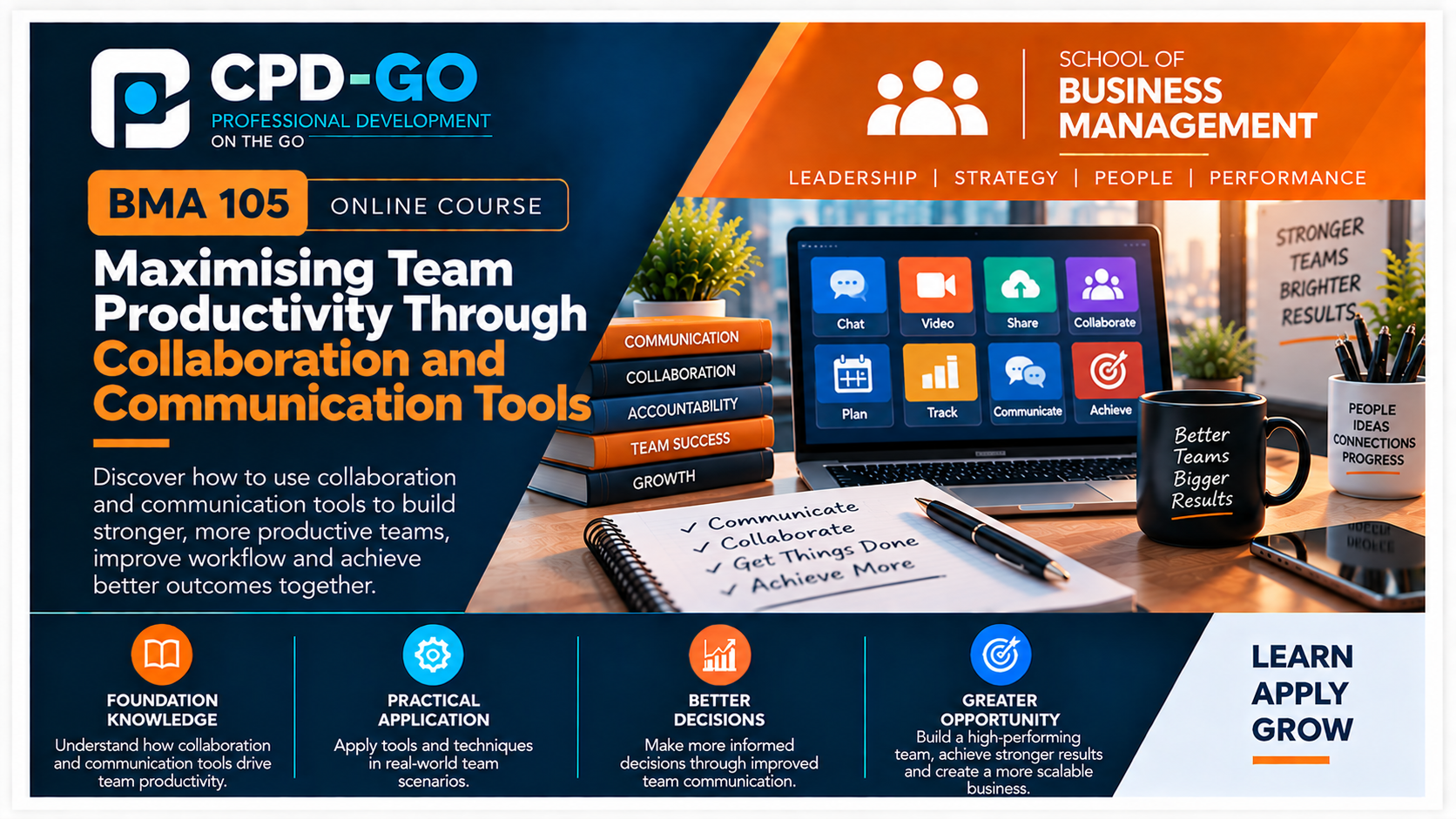 Product image for BMA 105 - Maximising Team Productivity Through Collaboration and Communication Tools