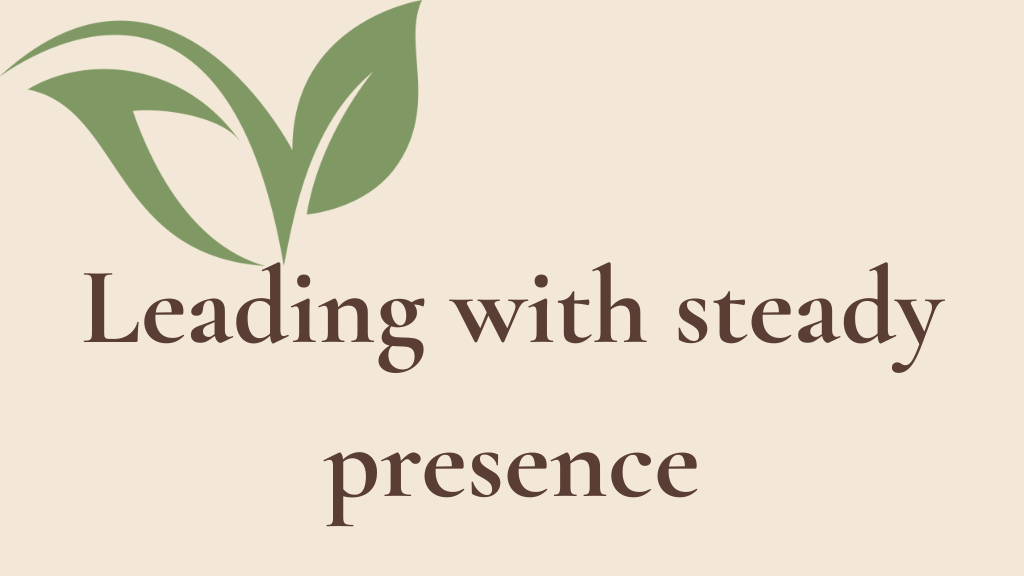 Product image for Leading with steady presence