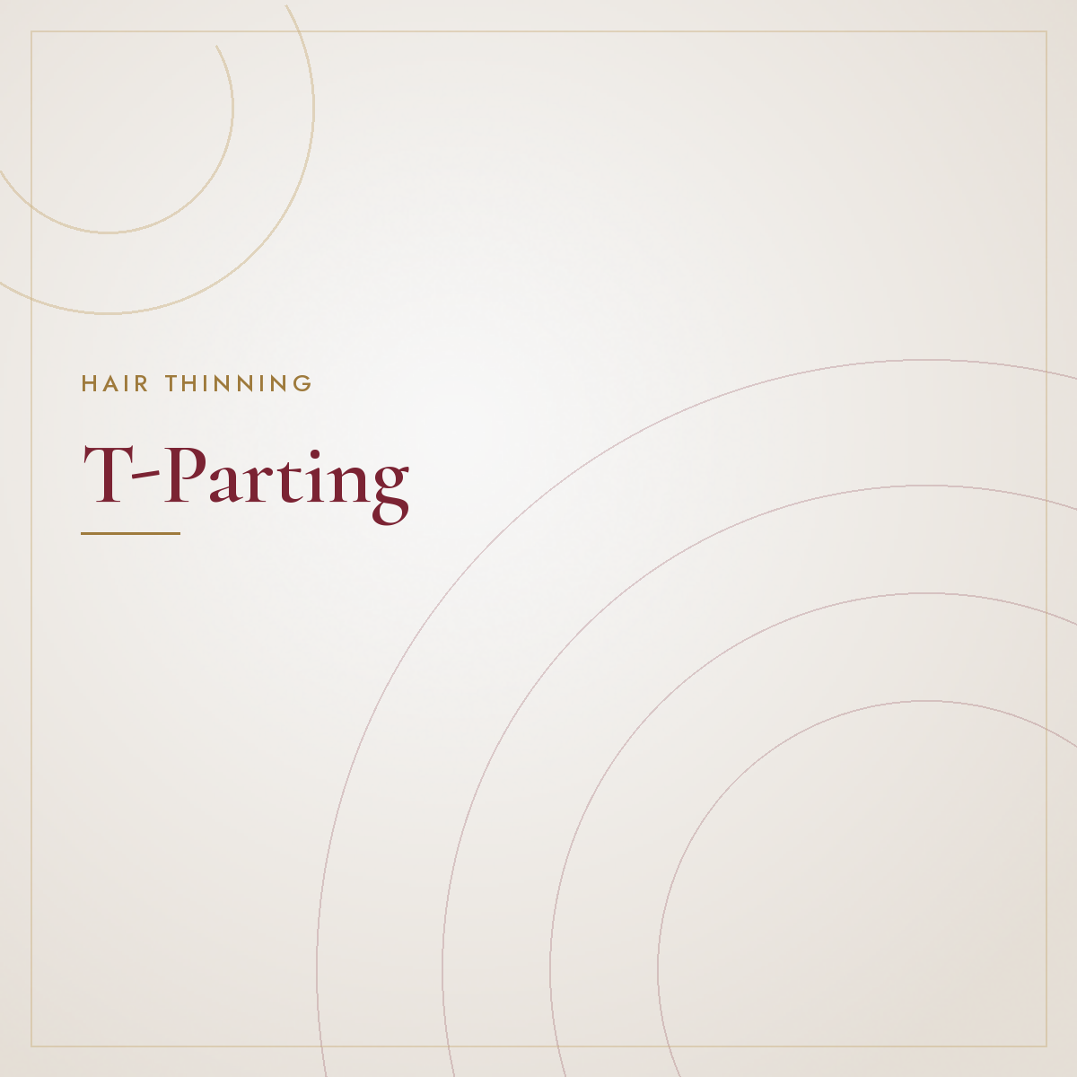 T-Parting hairpieces for hair thinning