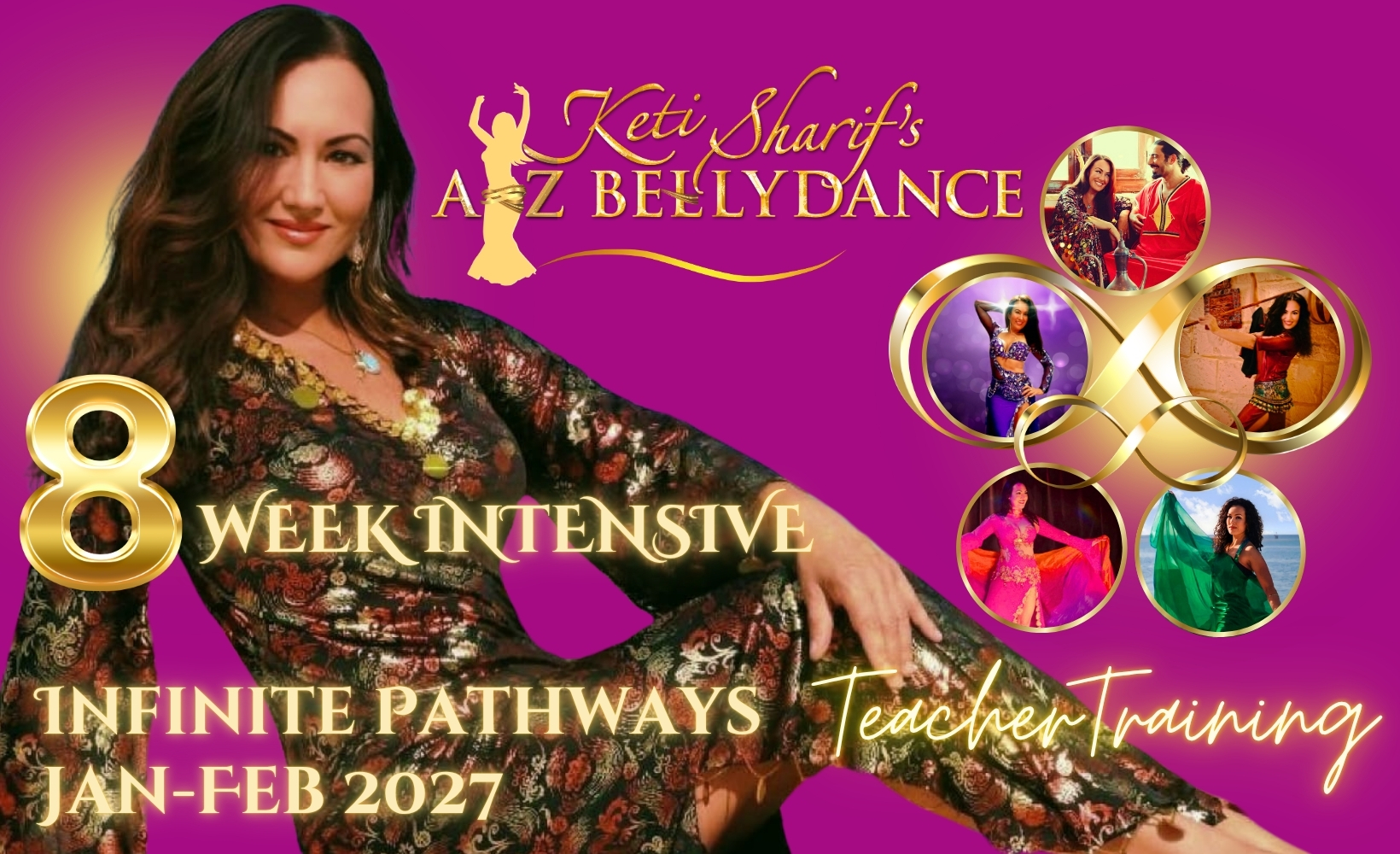 Product image for A-Z Bellydance™ 8 Week Intensive (Jan-Feb 2027) Infinite Pathways Teacher Training