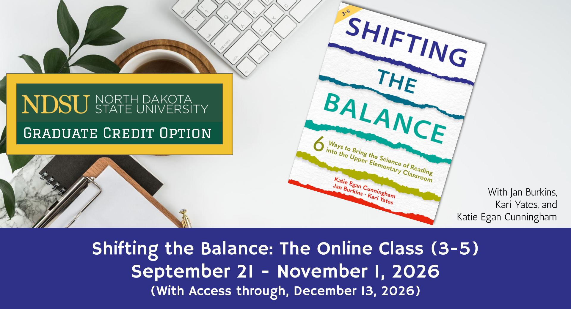 Product image for GRAD CREDIT - Shifting the Balance: The Online Course 3-5 (September - November 2026)