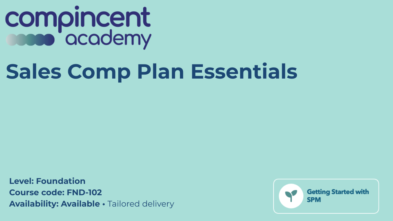 Product image for Sales Comp Plan Essentials 