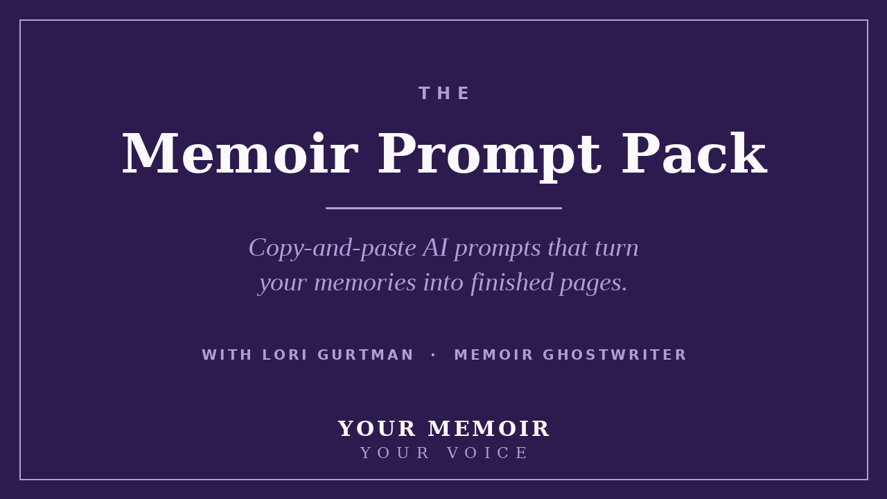 Product image for The Memoir Prompt Pack