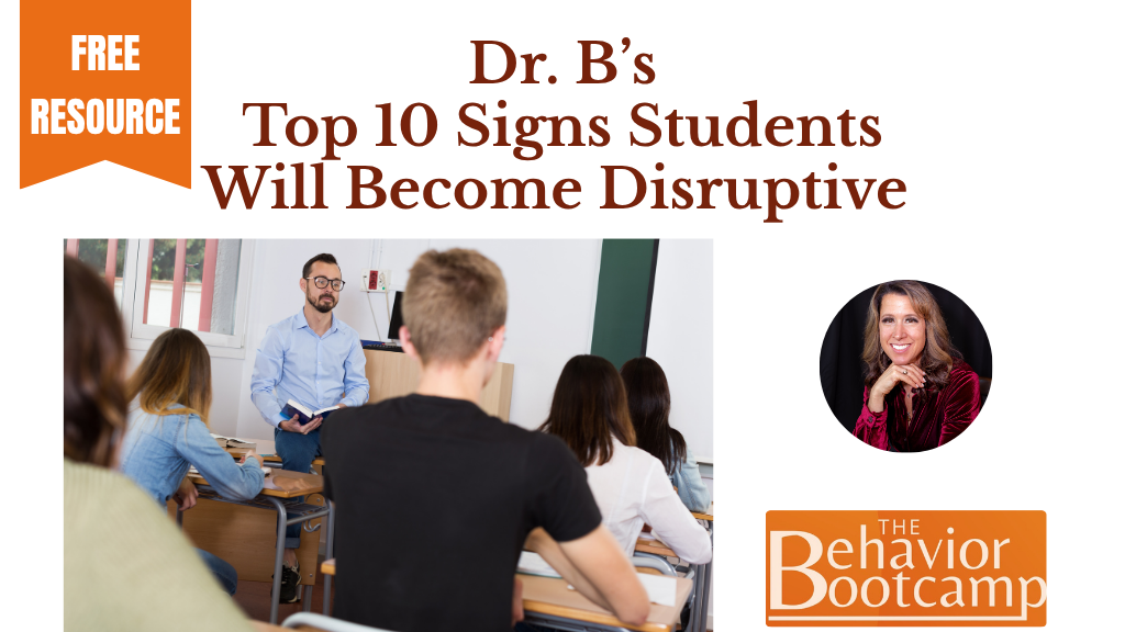 Product image for Dr. B's Top Ten Signs Students Will Become Disruptive