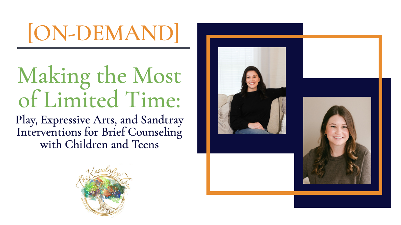 Making the Most of Limited Time: Play, Expressive Arts, and Sandtray Interventions for Brief Counseling with Children and Teens On-Demand CE Webinar for therapists, counselors, psychologists, social workers, marriage and family therapists