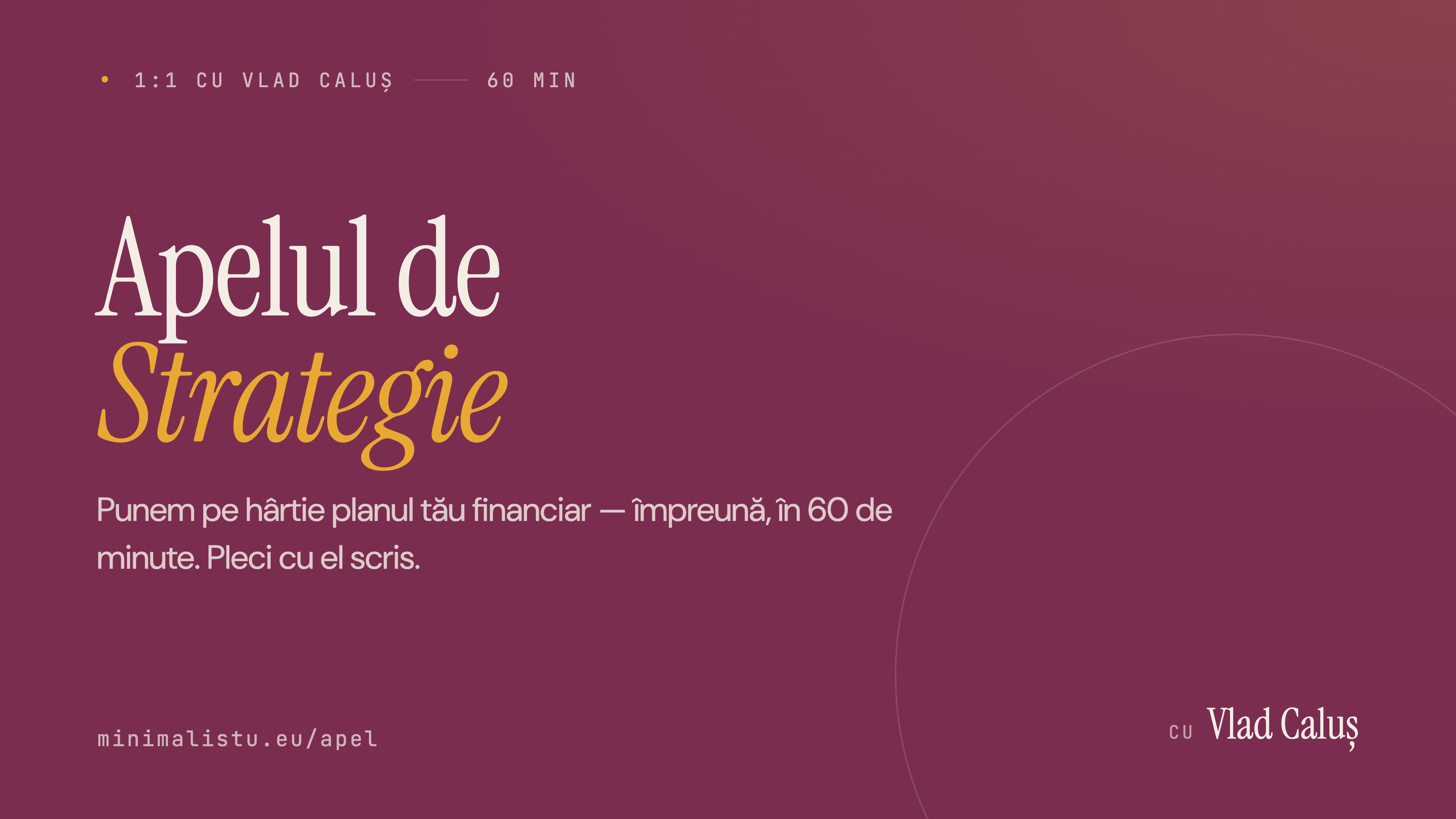 Product image for Apelul de Strategie 1:1 cu Vlad