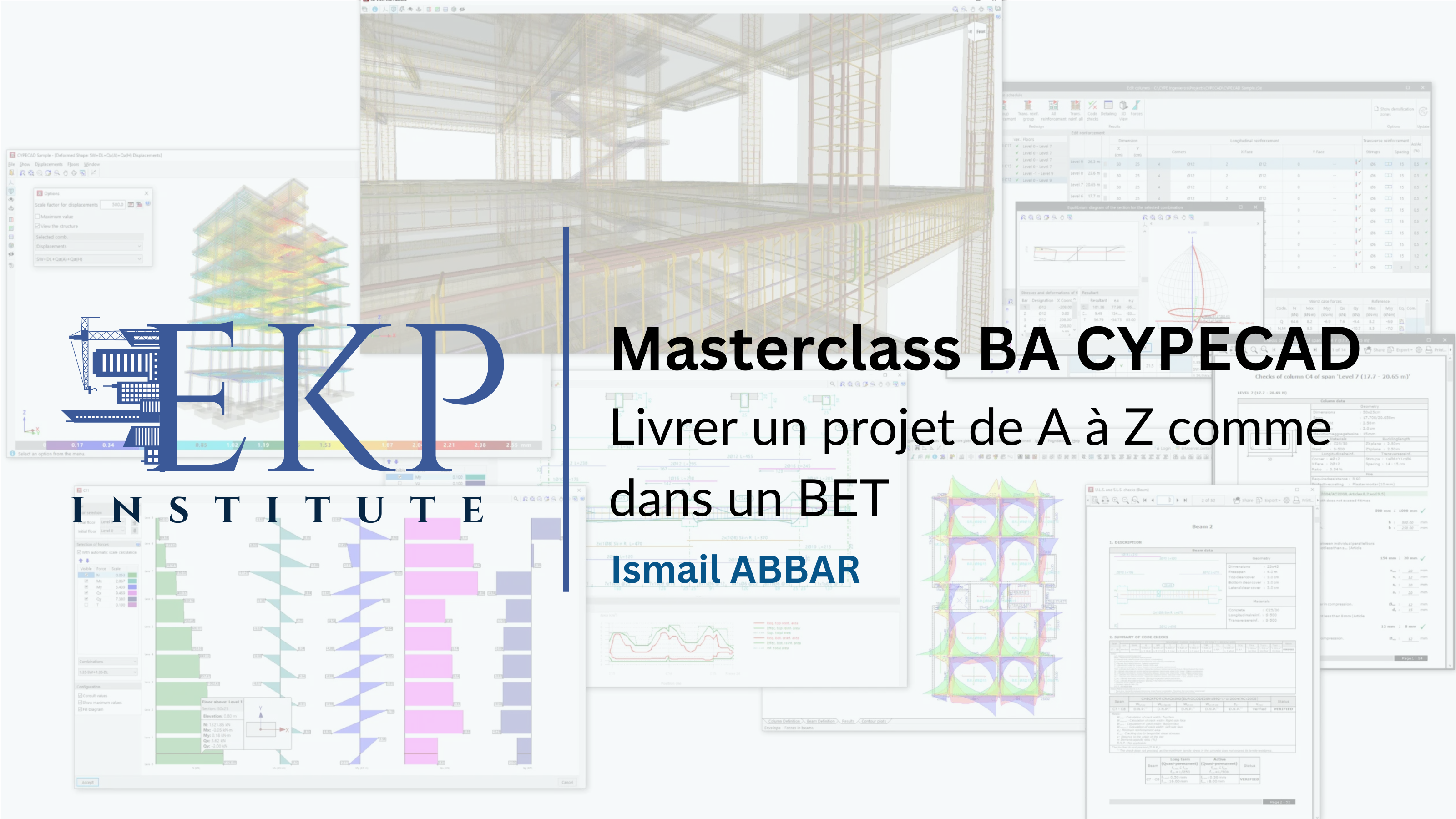 Product image for Masterclass BA CYPECAD : Livrer un projet complet comme dans un BET