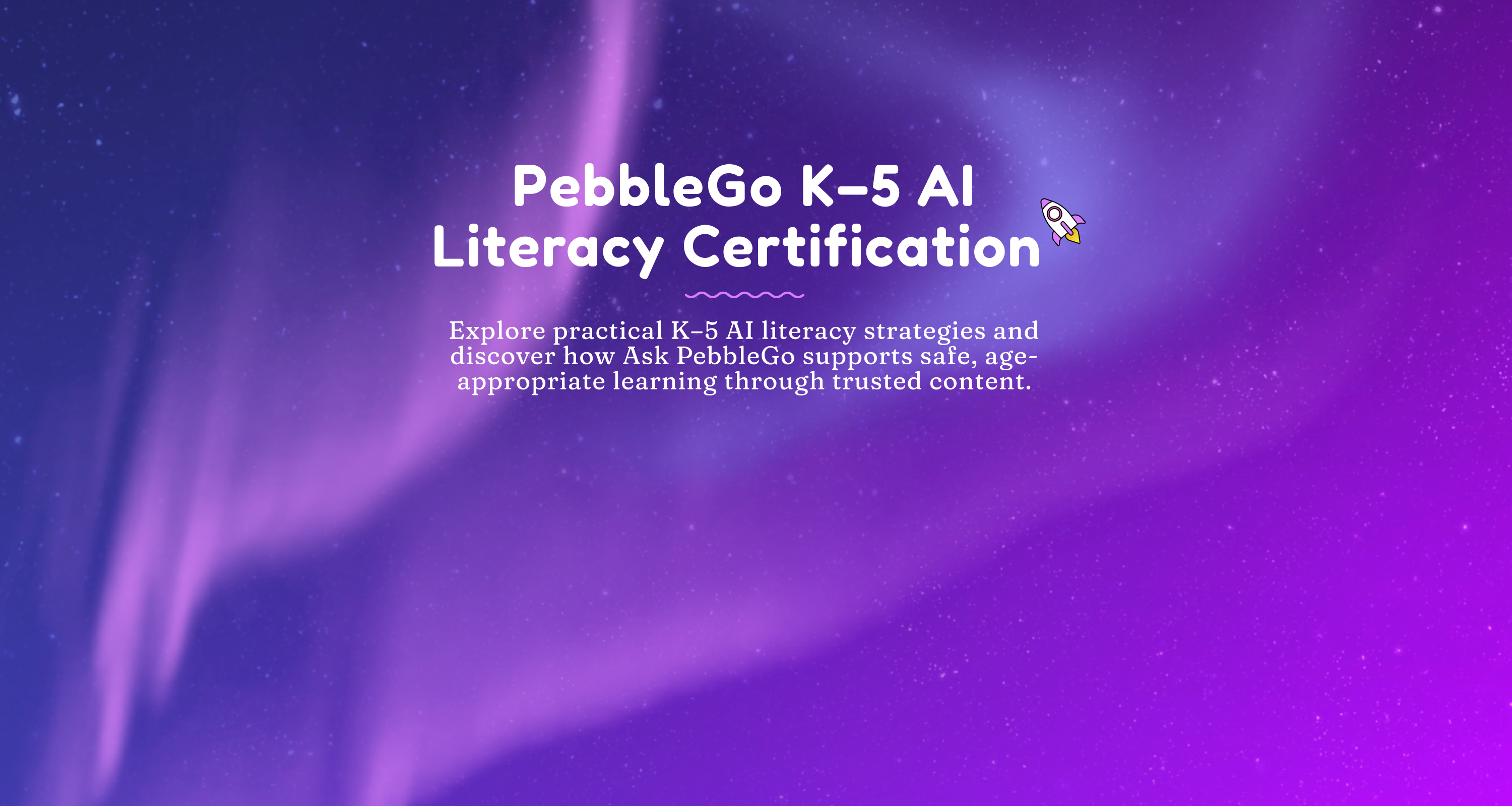 Ask PebbleGo banner 