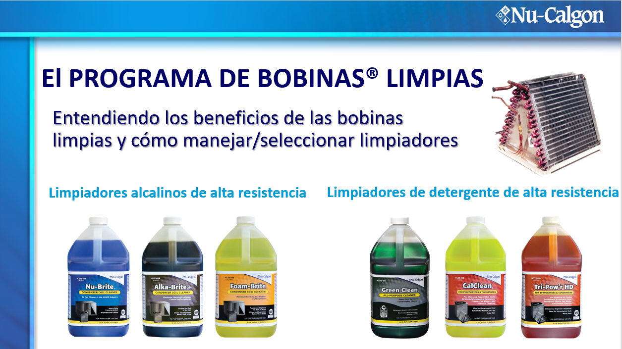Product image for Coil Cleaning Benefits + Alkalines and Detergents (SPANISH) NATE ID: 1826-0001