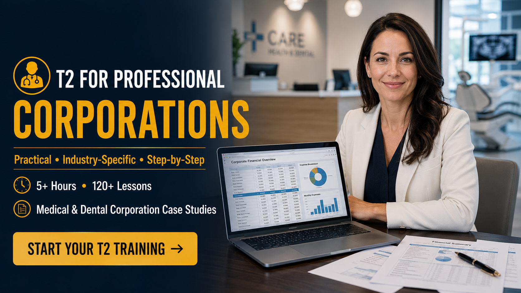 Product image for T2 for Professional Corporations | 5+ Hours | Hands-On, Case-Based Training