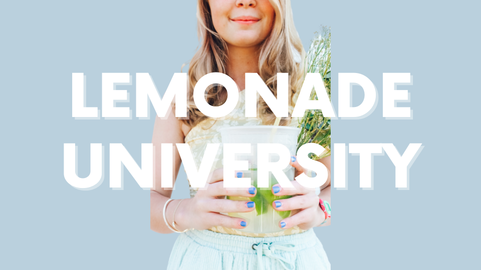 Product image for Lemonade university with 1:1 personalized strategy session