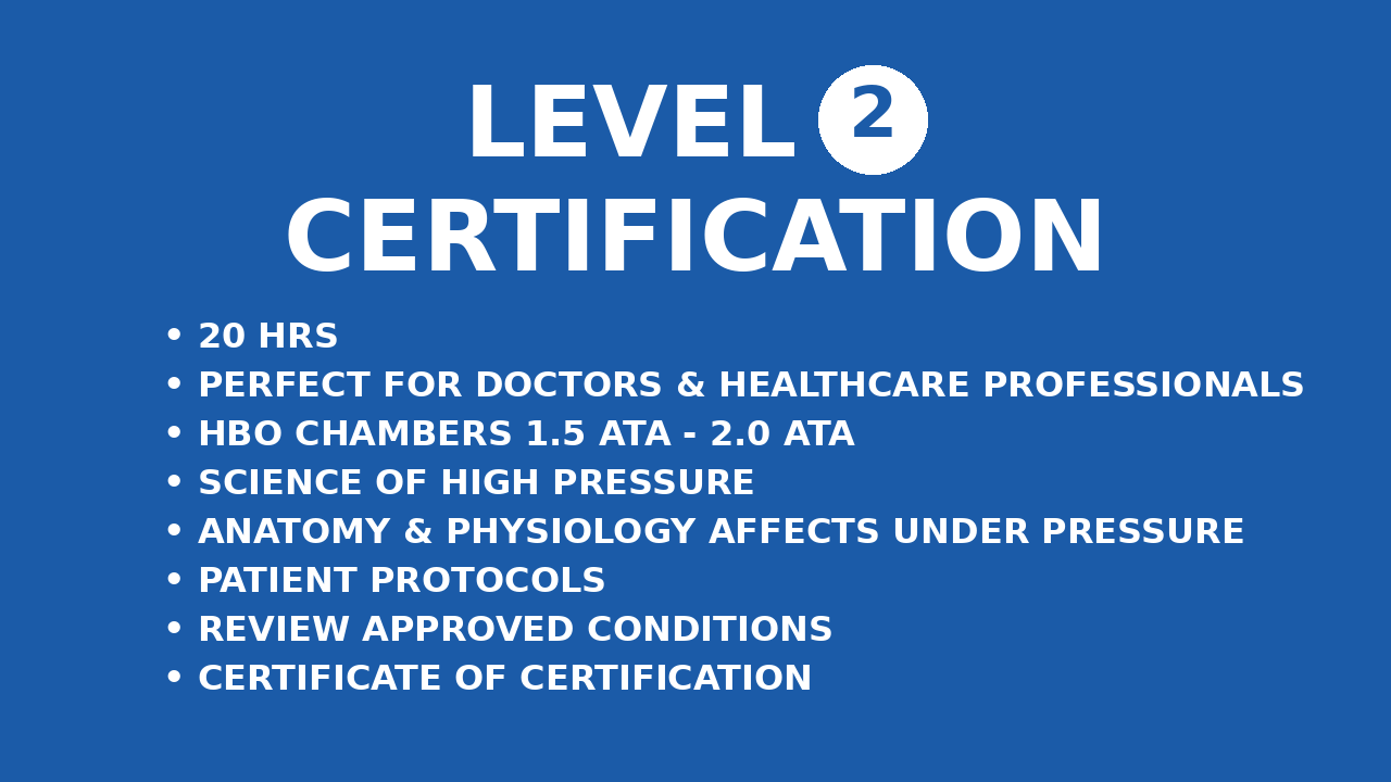Product image for Level II Certification: Hyperbaric Chamber Operator