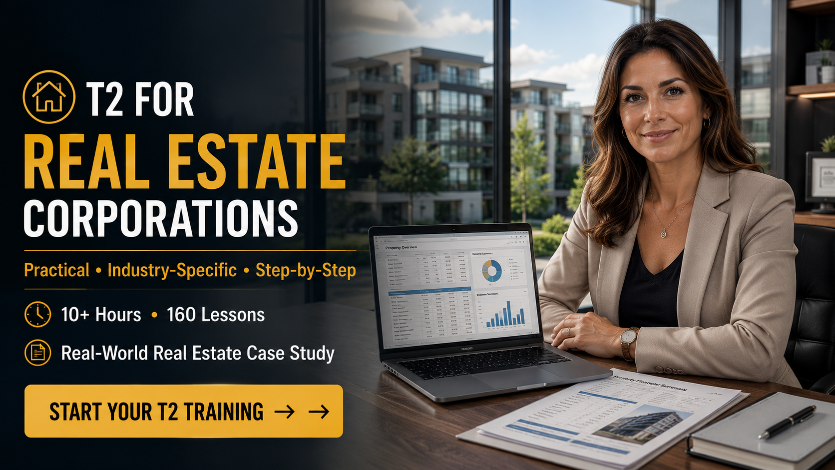 Product image for T2 for Real Estate Corporations | 10+ Hours | Step-by-Step Training