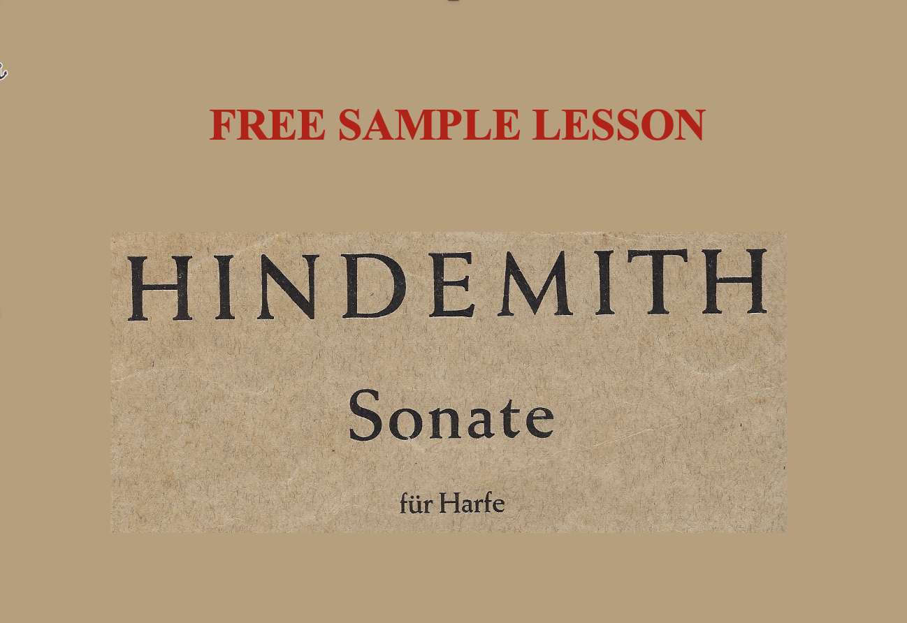 Product image for Free Sample Lesson from Hindemith Harp Sonata