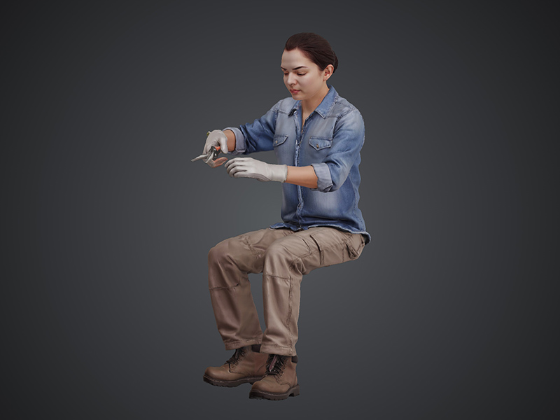 3D figure of a seated person with arms extended, isolated against a dark background.