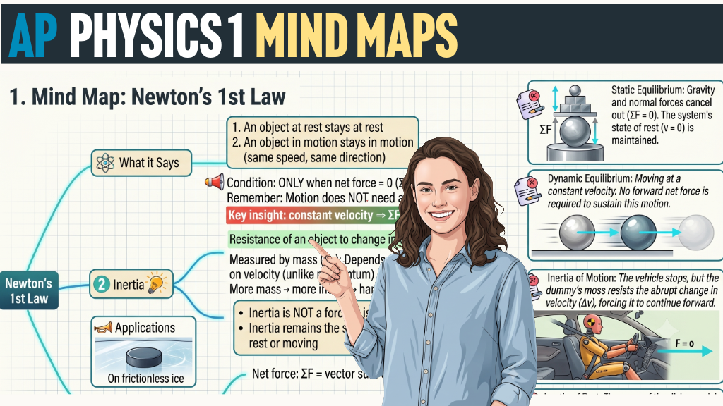 Product image for AP Physics 1: Mind Maps (Part 1)