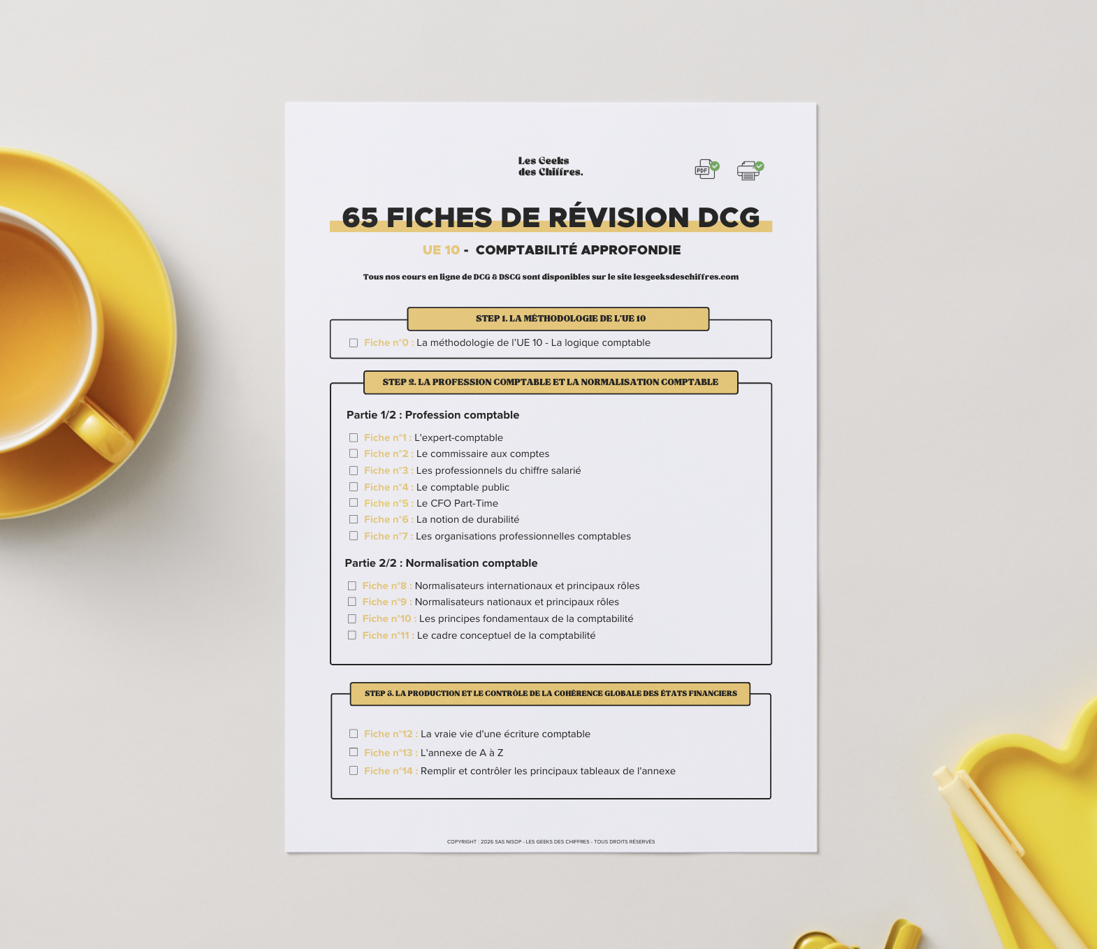 Image du produit pour 65 Fiches de révision - DCG UE10 : Comptabilité approfondie