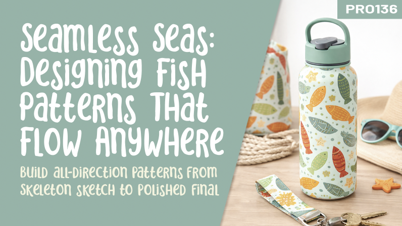 Product image for PRO 136 - Seamless Seas - Fish Patterns that Flow