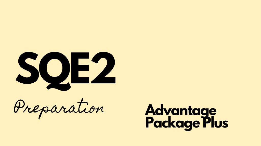 Product image for SQE2 Preparation - Advantage Package Plus
