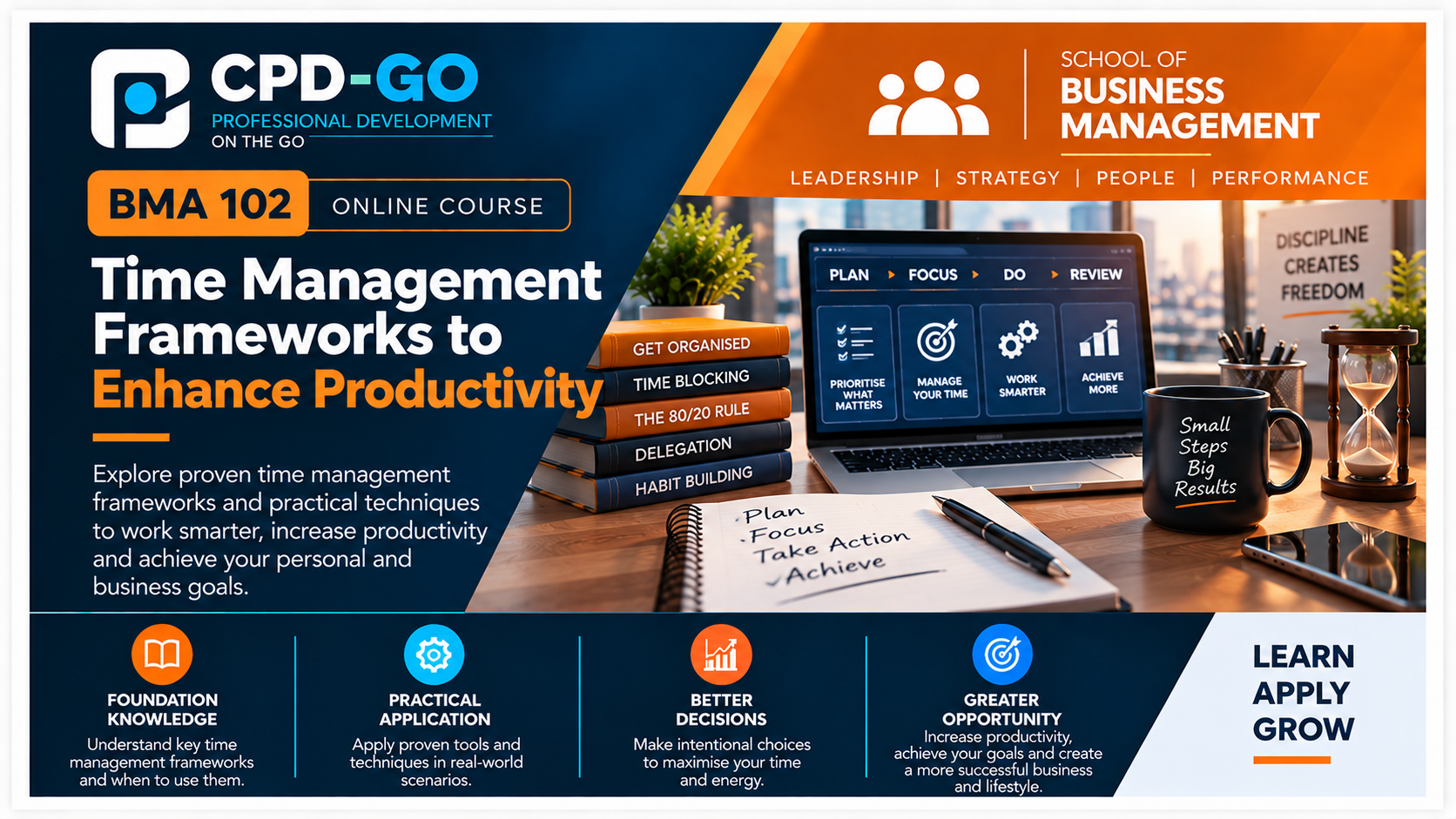 Product image for BMA 102 - Time Management Frameworks to Enhance Productivity