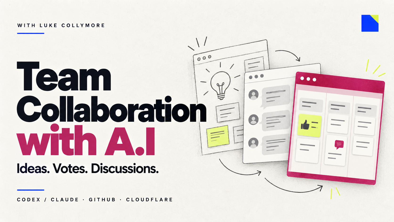 Product image for Building Interactive Team Collaboration Web pages with A.I - A.I Codex/Claude, Github and Cloudflare is all you need