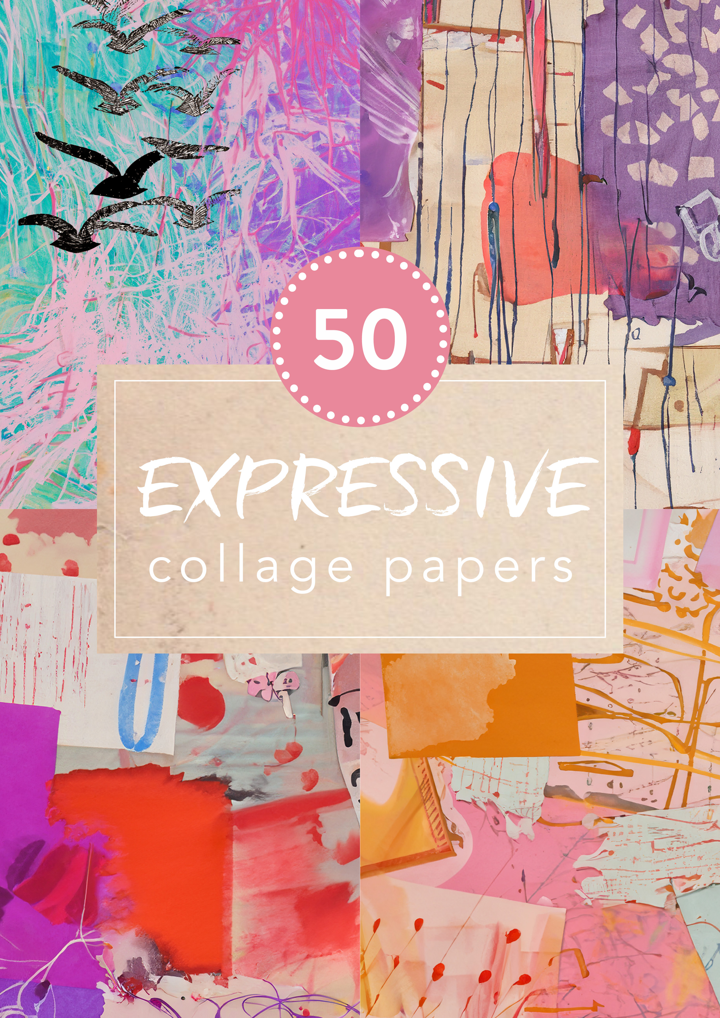 Product image for 50 Expressive Collage Papers