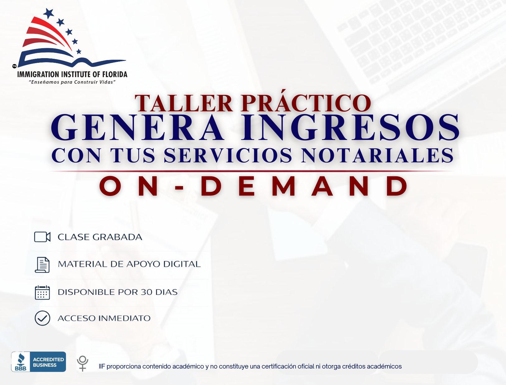 Product image for TALLER PRÁCTICO: GENERA INGRESOS CON TUS SERVICIOS NOTARIALES