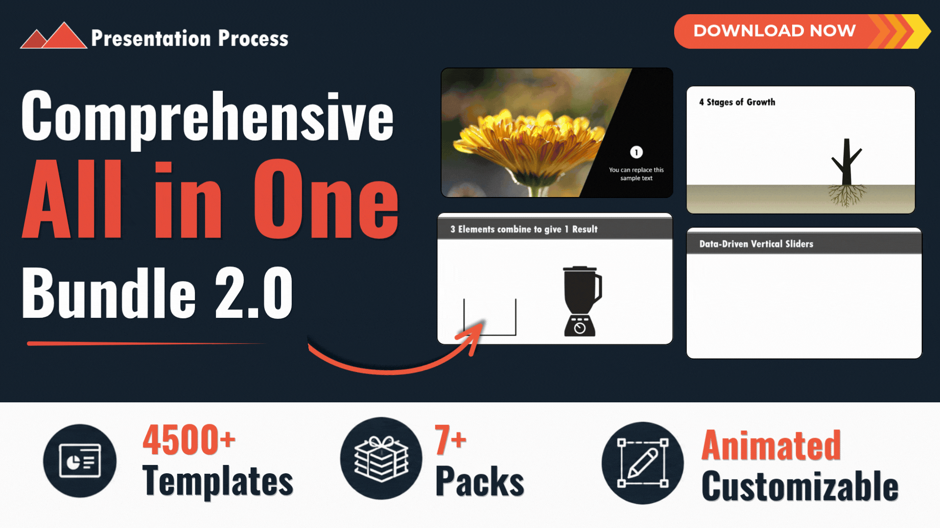 Product image for Comprehensive All In One PowerPoint Bundle 2.0