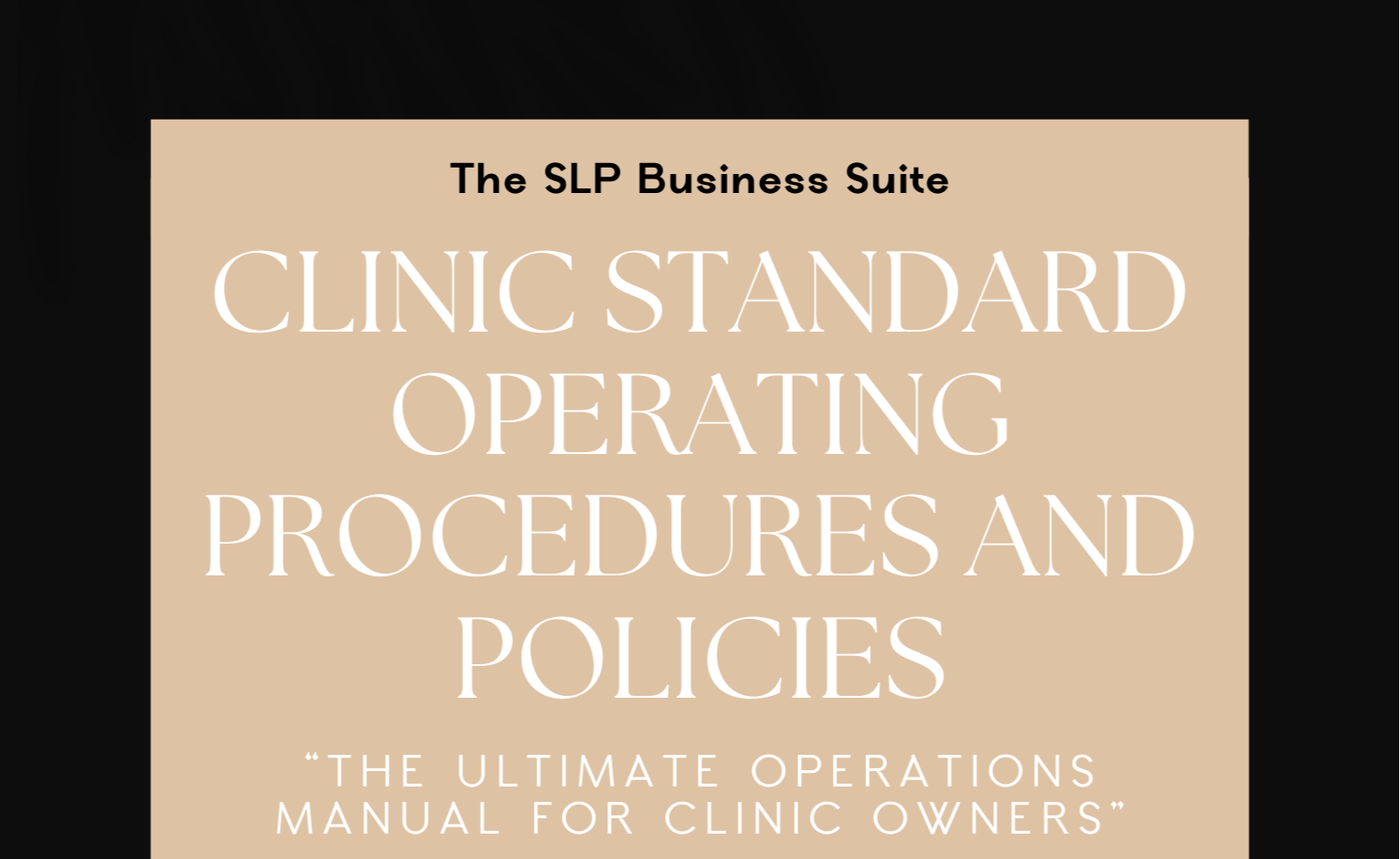 Product image for Clinic Operations Manual